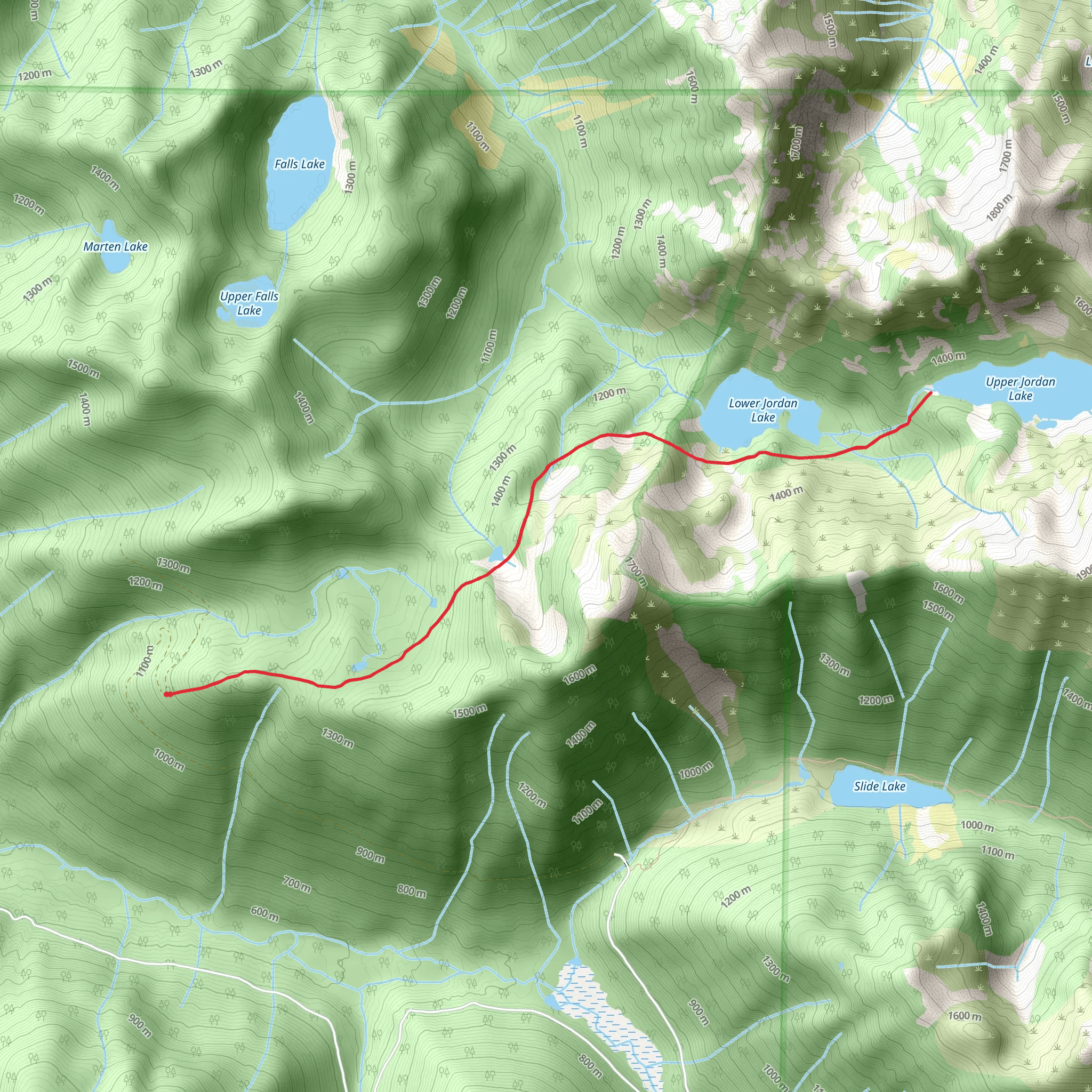 Jordan Lake Trail mobile static map