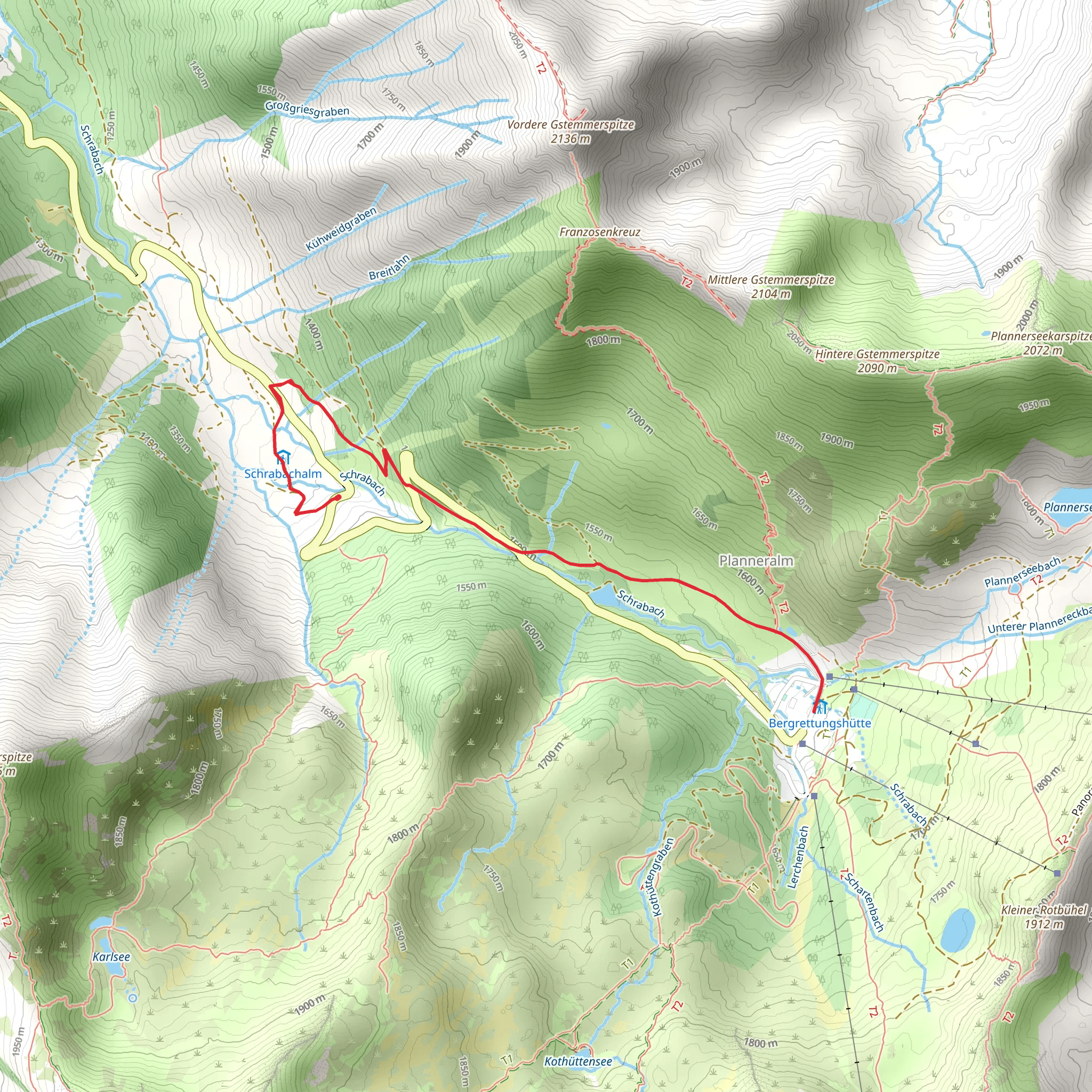 Cheeseway Planneralm mobile static map