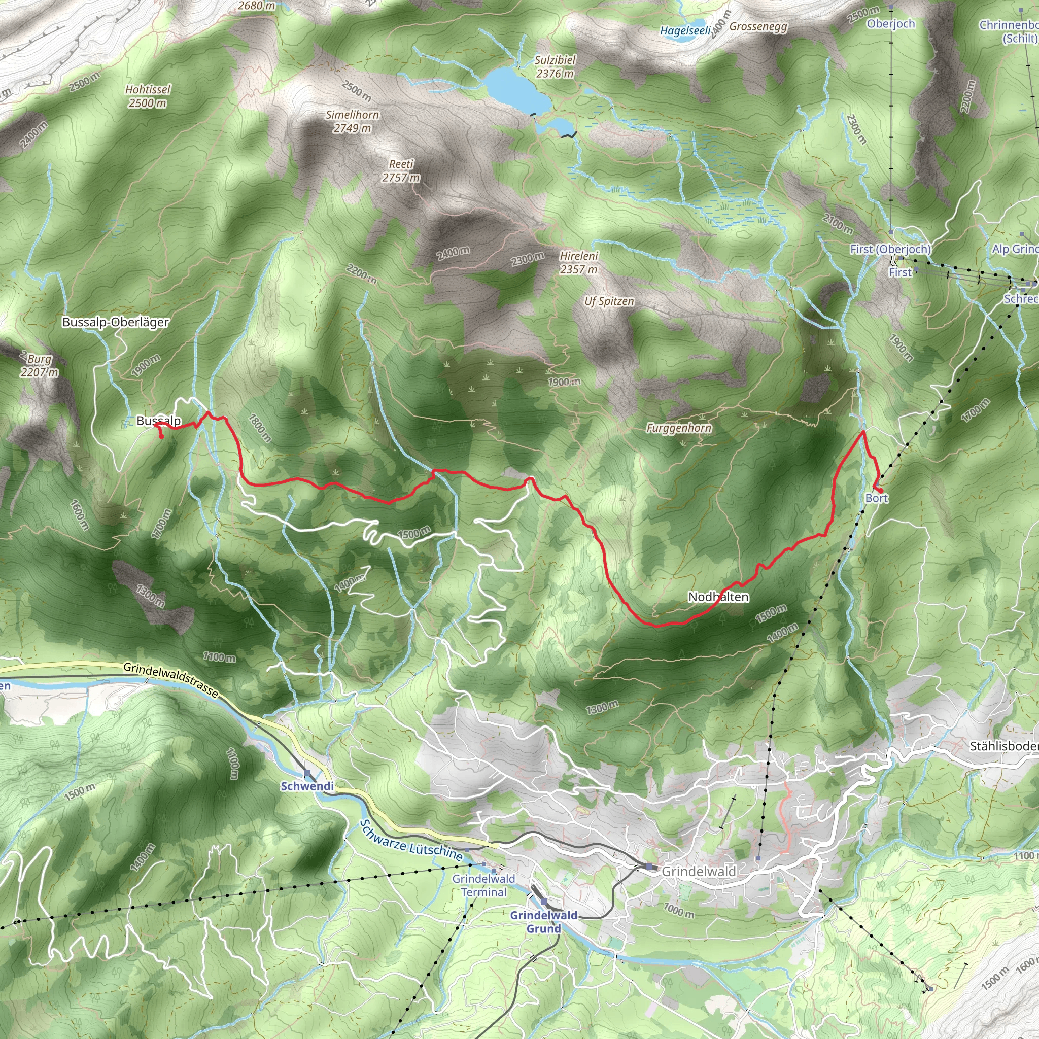 Bussalp - Bort No 13 mobile static map
