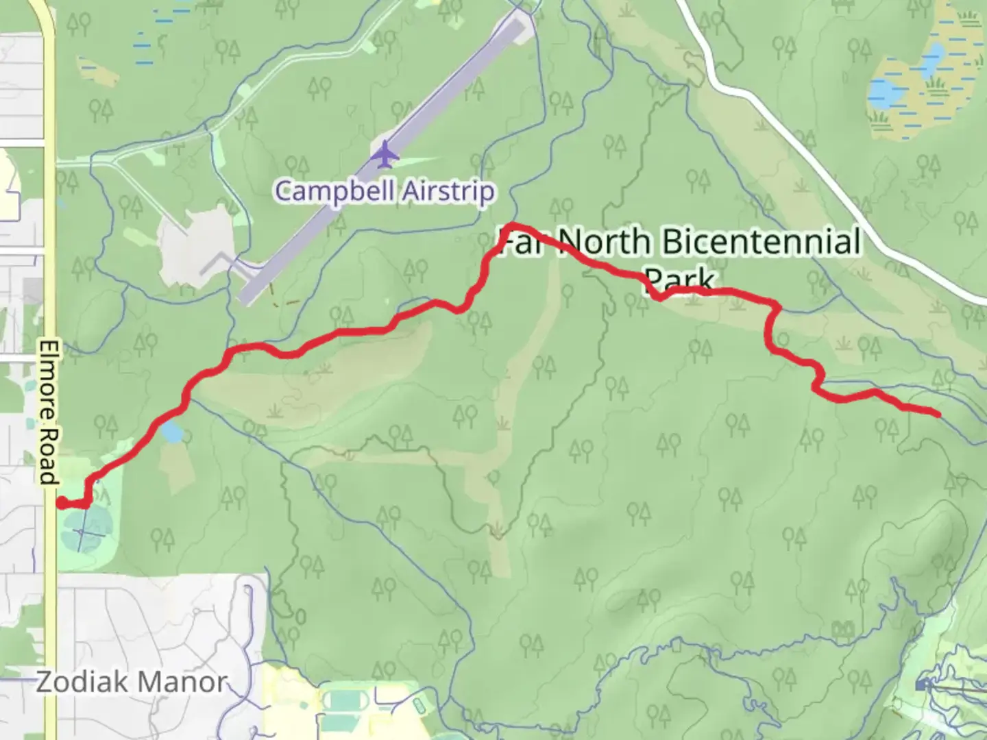 An image depicting the trail Tour of Anchorage and Black Bear Trail and its surrounding area.