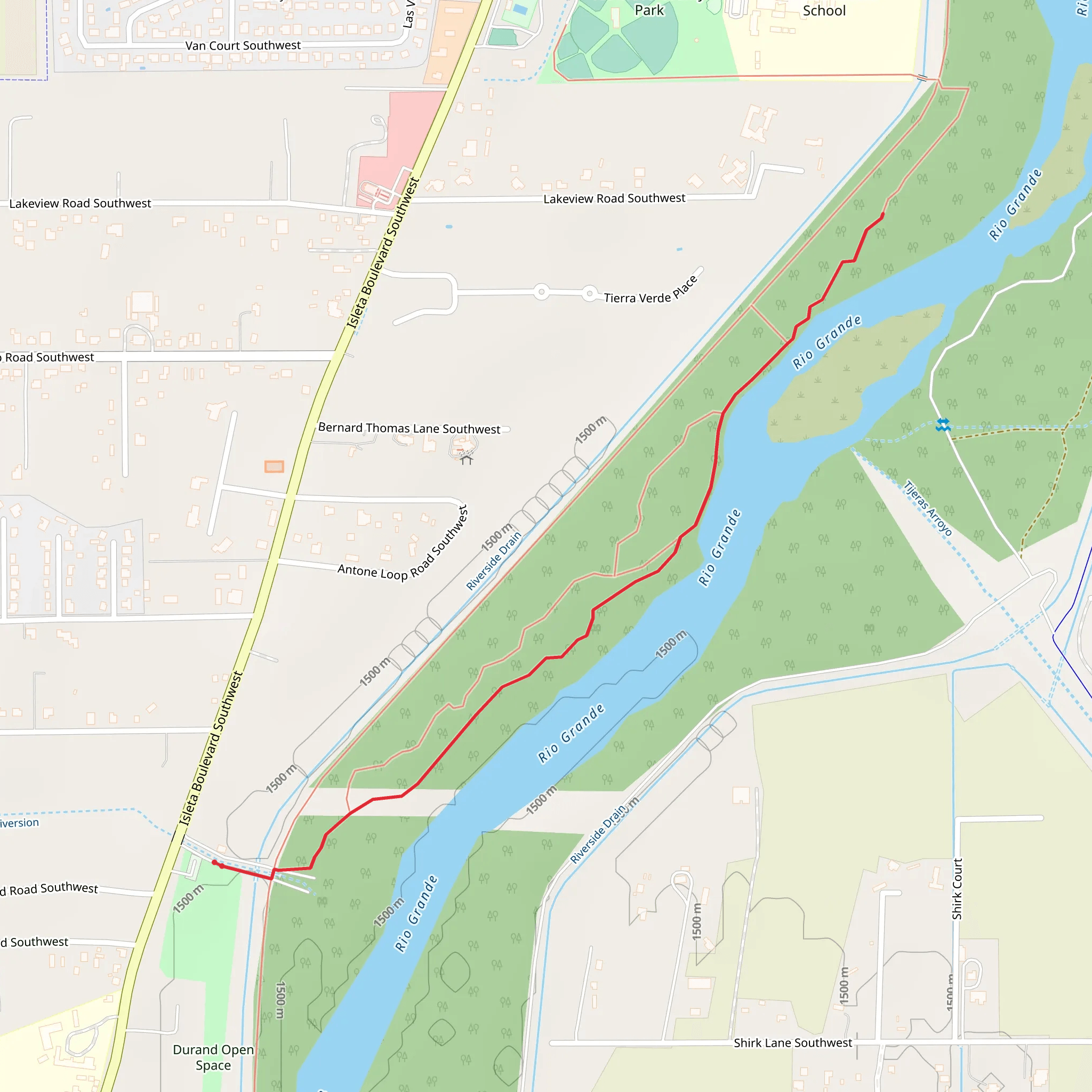Durand Open Space Walk mobile static map