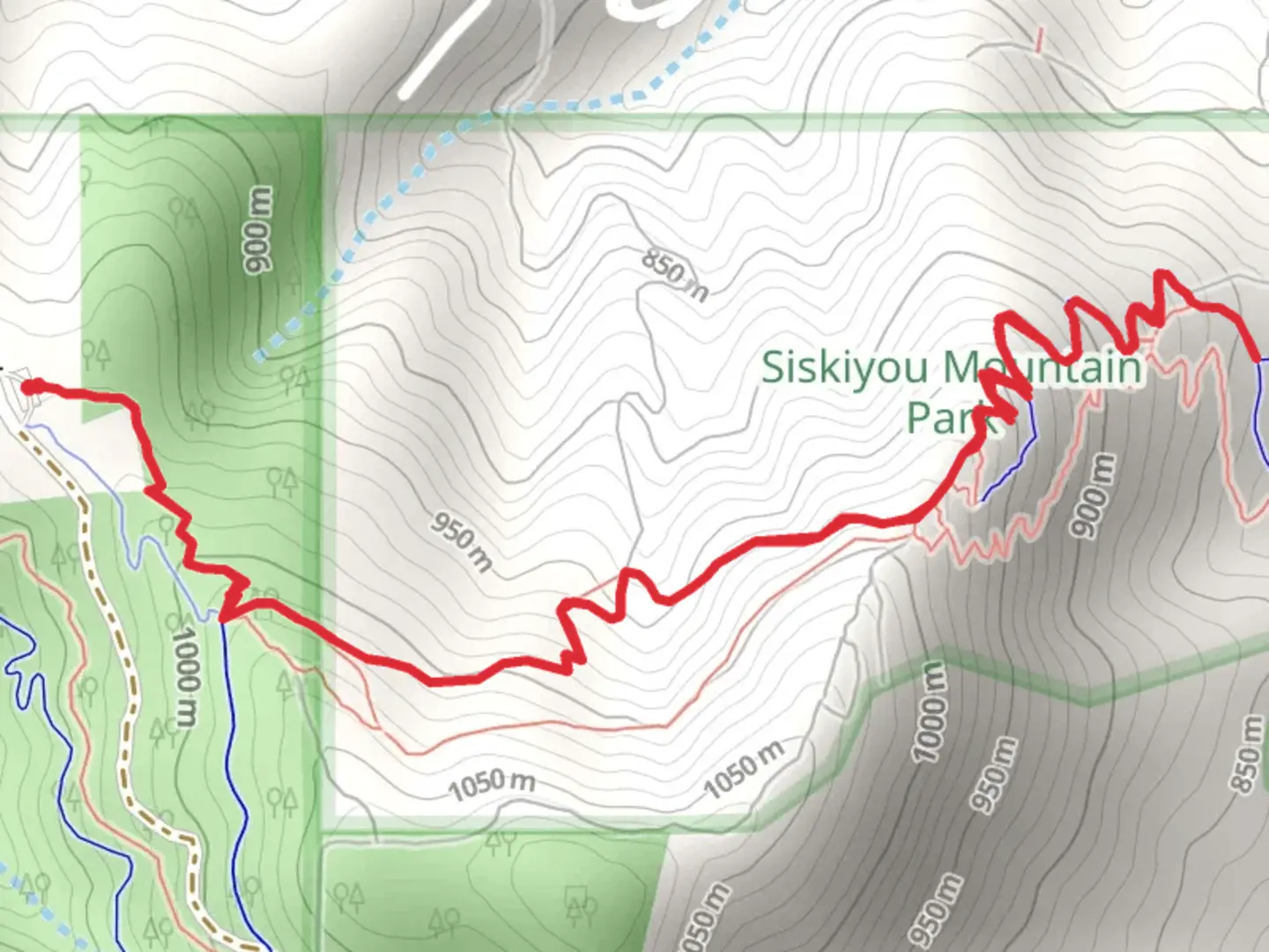 An image depicting the trail White Rabbit Trail and its surrounding area.