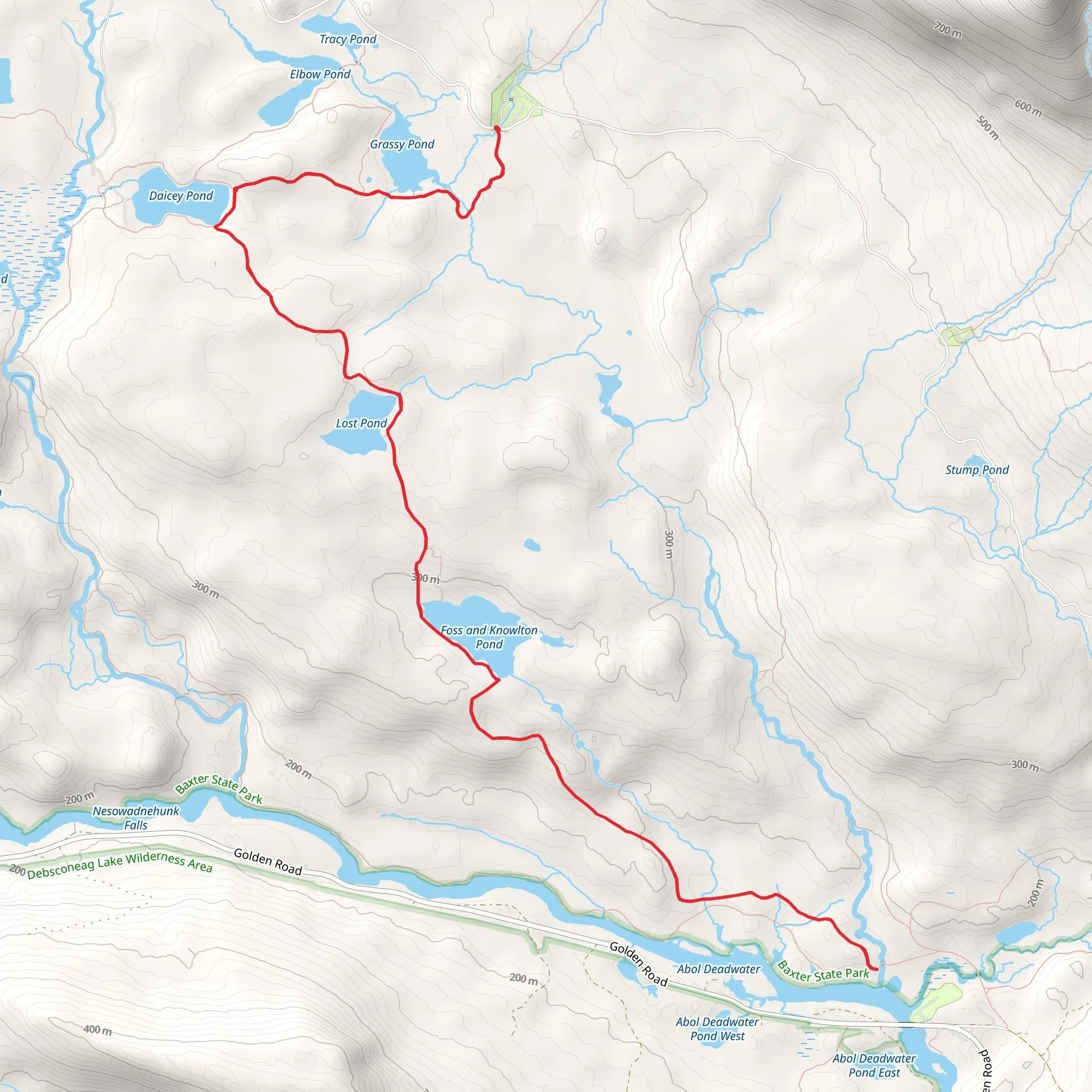 Foss and Knowlton Trail mobile static map
