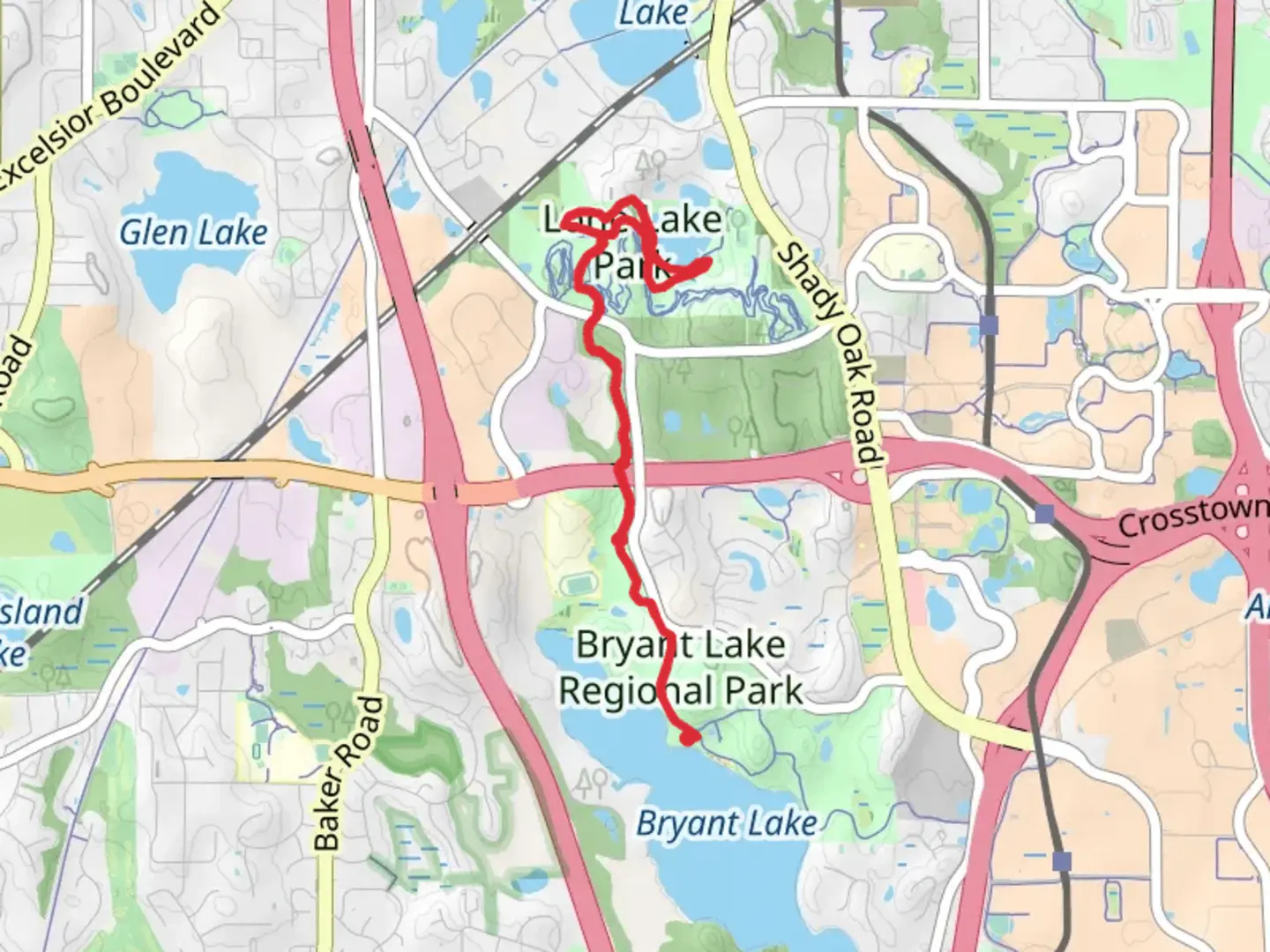 An image depicting the trail Lone Lake via South Leg Trail and its surrounding area.