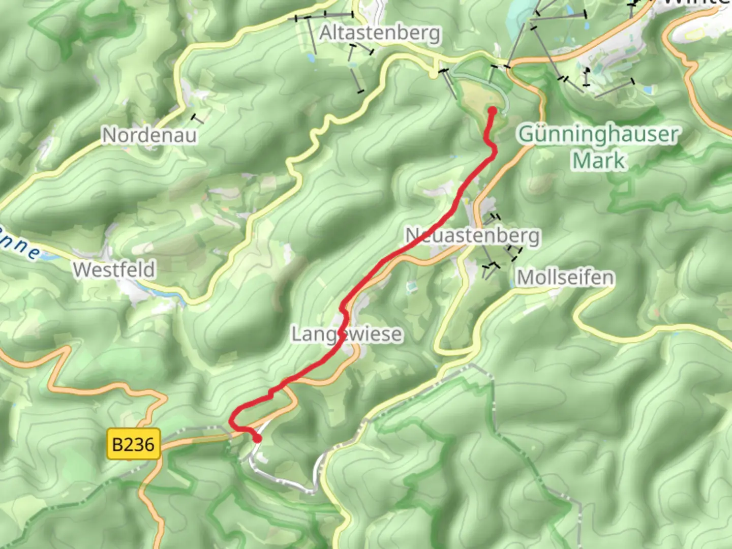 An image depicting the trail Hoheleye to Kahler Asten via Rothaarsteig and its surrounding area.
