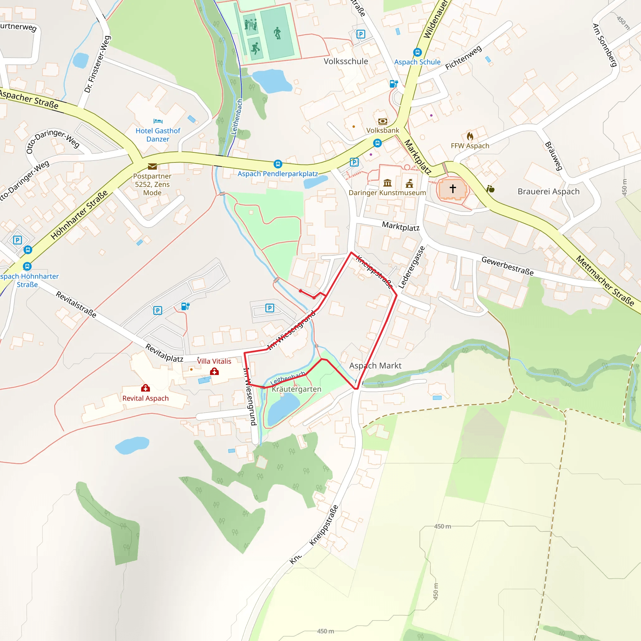 Kneippwanderung mobile static map