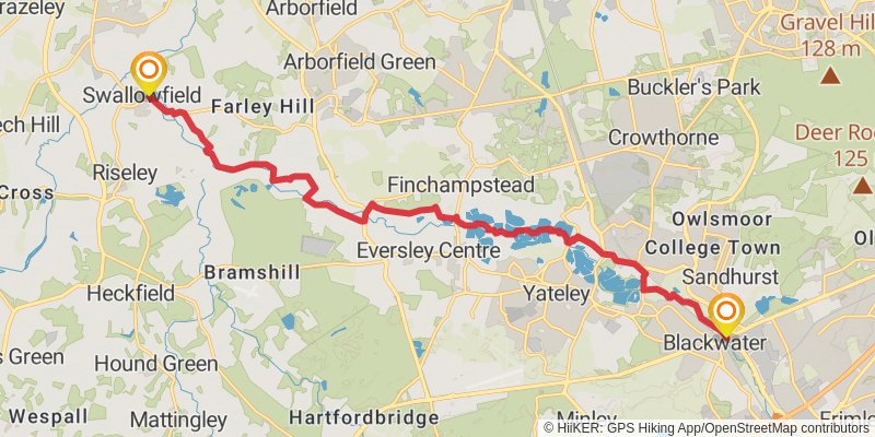 Blackwater Valley Path stage 2 Map