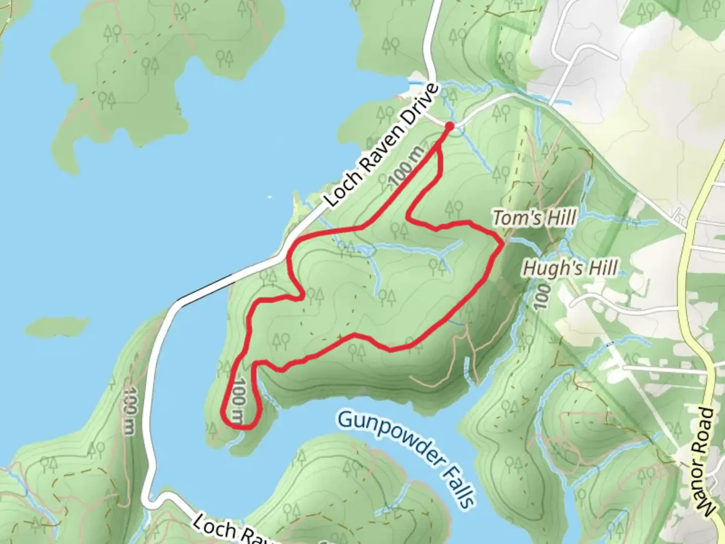An image depicting the trail Morgan Mill Loop Trail and its surrounding area.