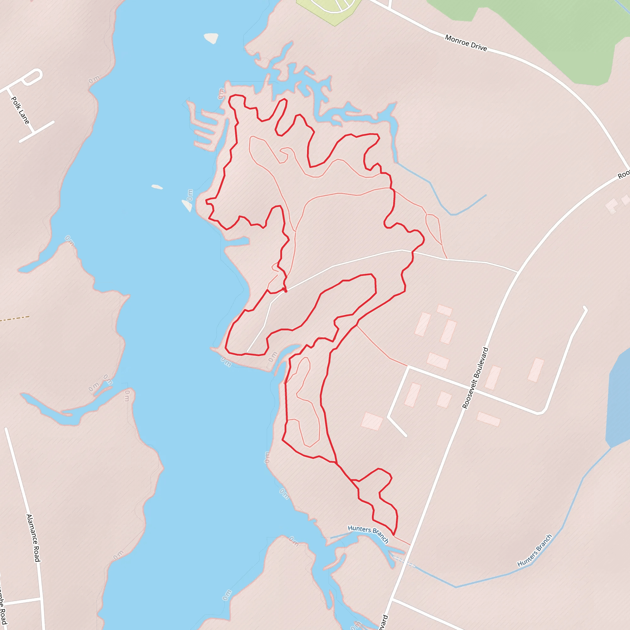 Hunters Branch Loop - Long mobile static map
