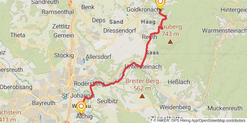 Fränkischer Gebirgsweg stage 13 Map