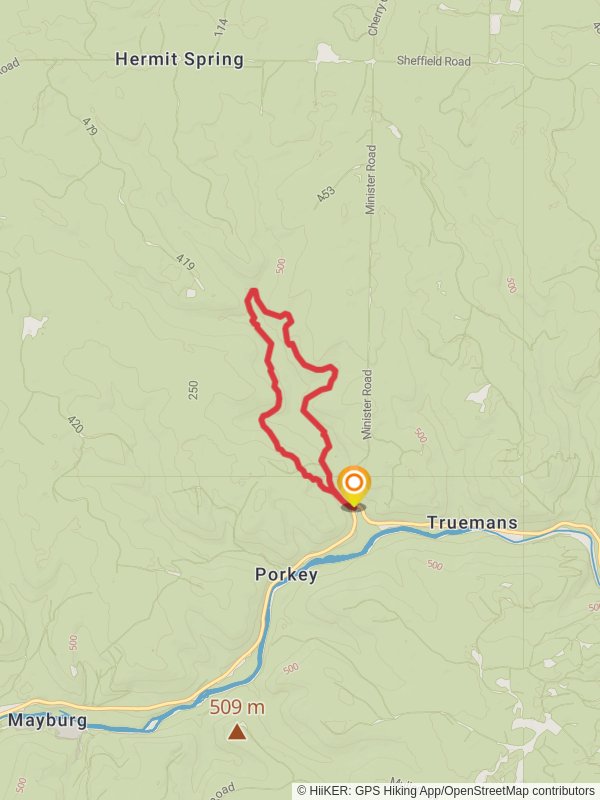 Minister Creek Loop Trail mobile static map