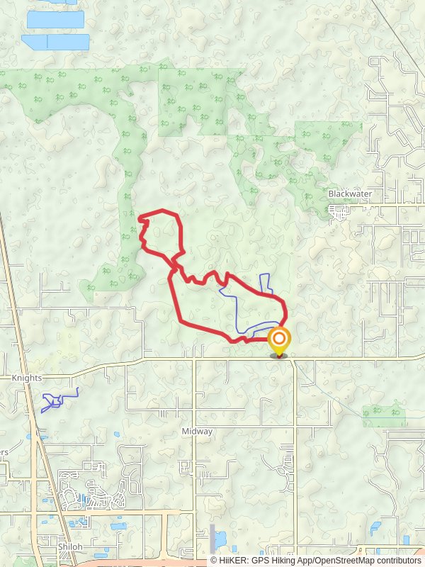Southeast, Northwest and Central Loops Trail mobile static map