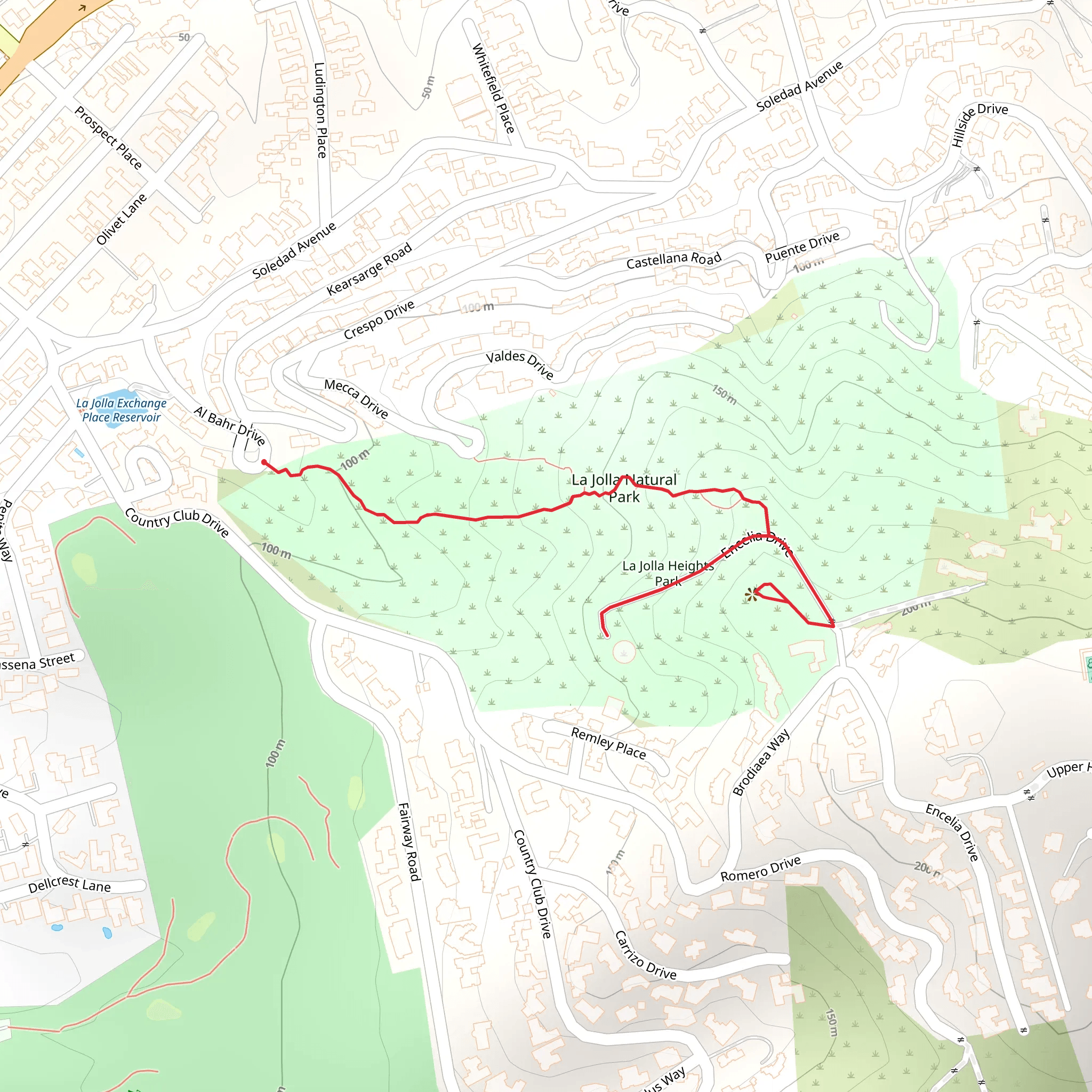 La Jolla Natural Park Walk mobile static map