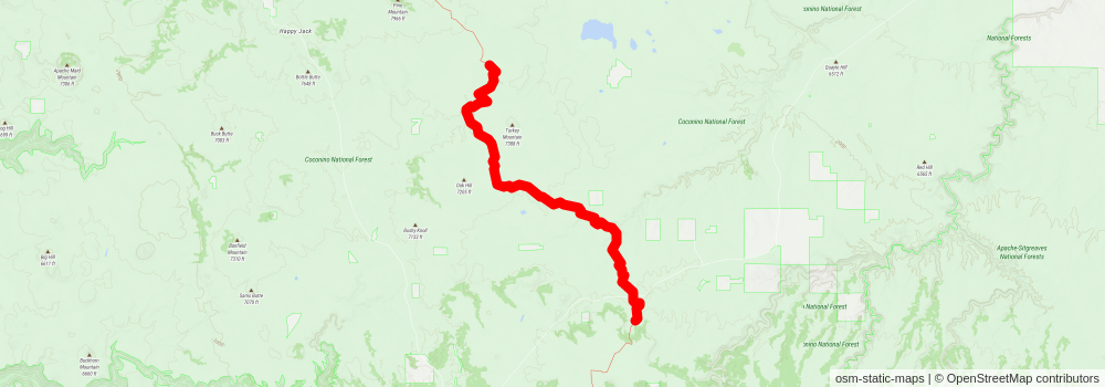 Southwestern Horseshoe Trail stage 74 Map