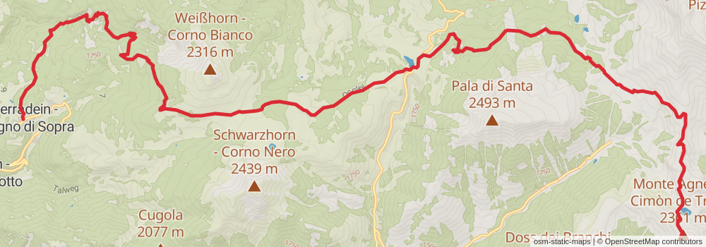 Sentiero Italia - Alps Section stage 47 Map