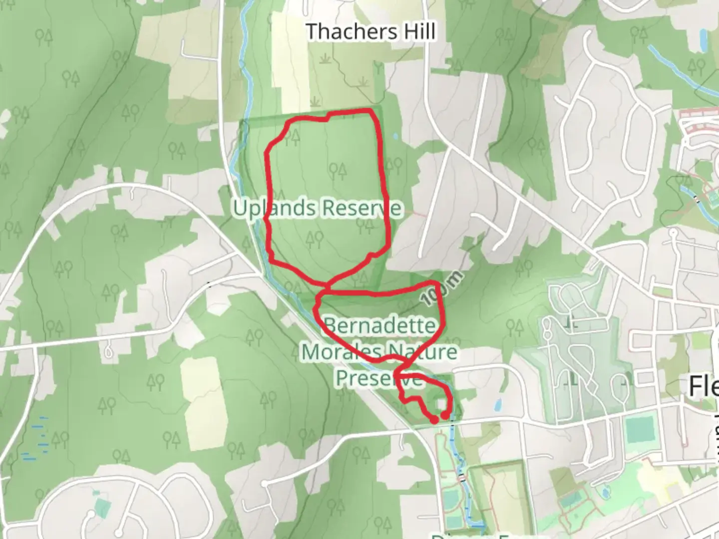 An image depicting the trail Walnut Brook Loop and its surrounding area.