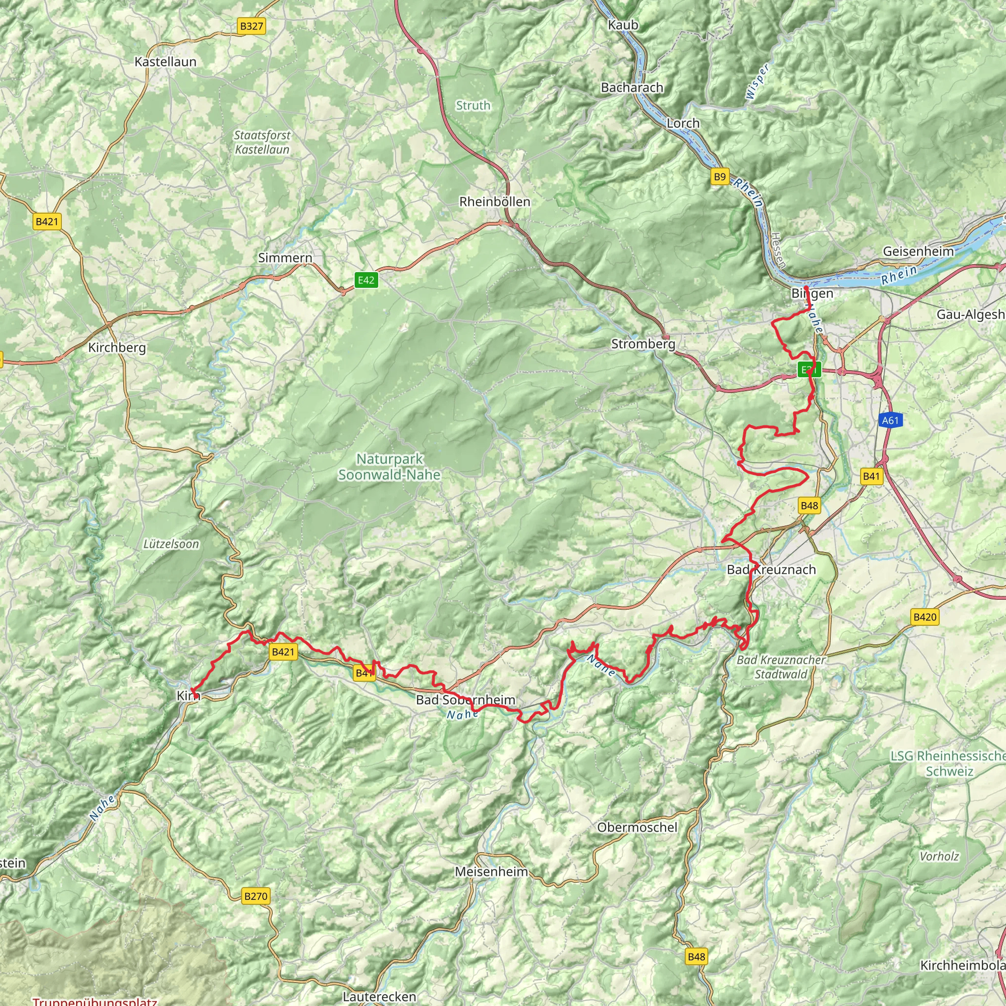 Weinwanderweg Rhein-Nahe mobile static map