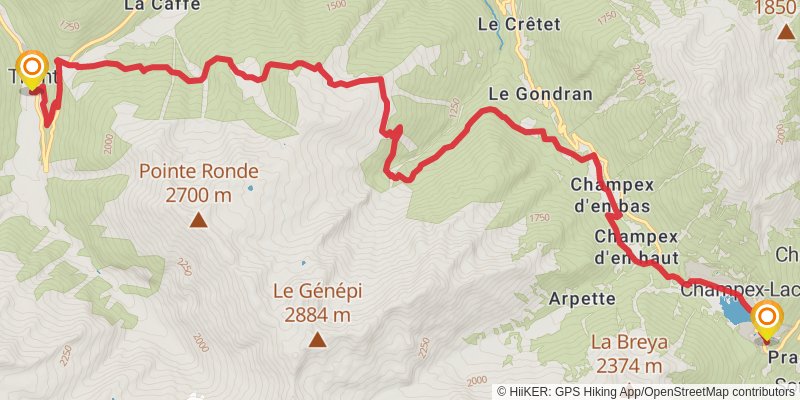Alpenpässe-Weg stage 26 Map