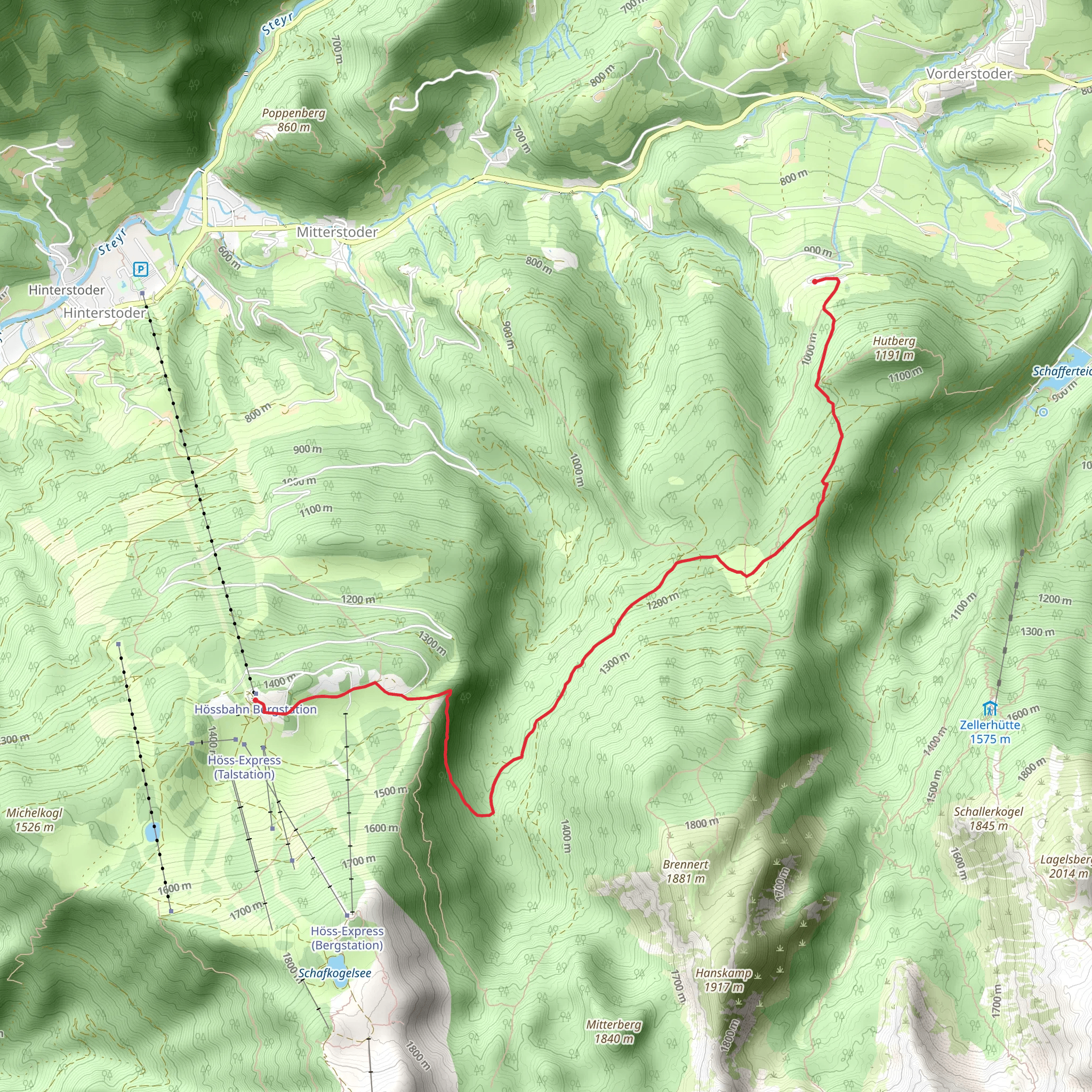 Steyrsbergerreith - Hutterer Böden mobile static map