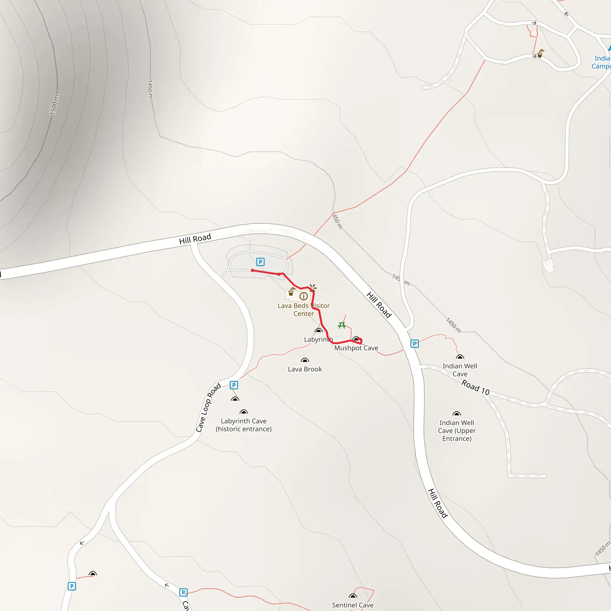 Cave Loop Road mobile static map