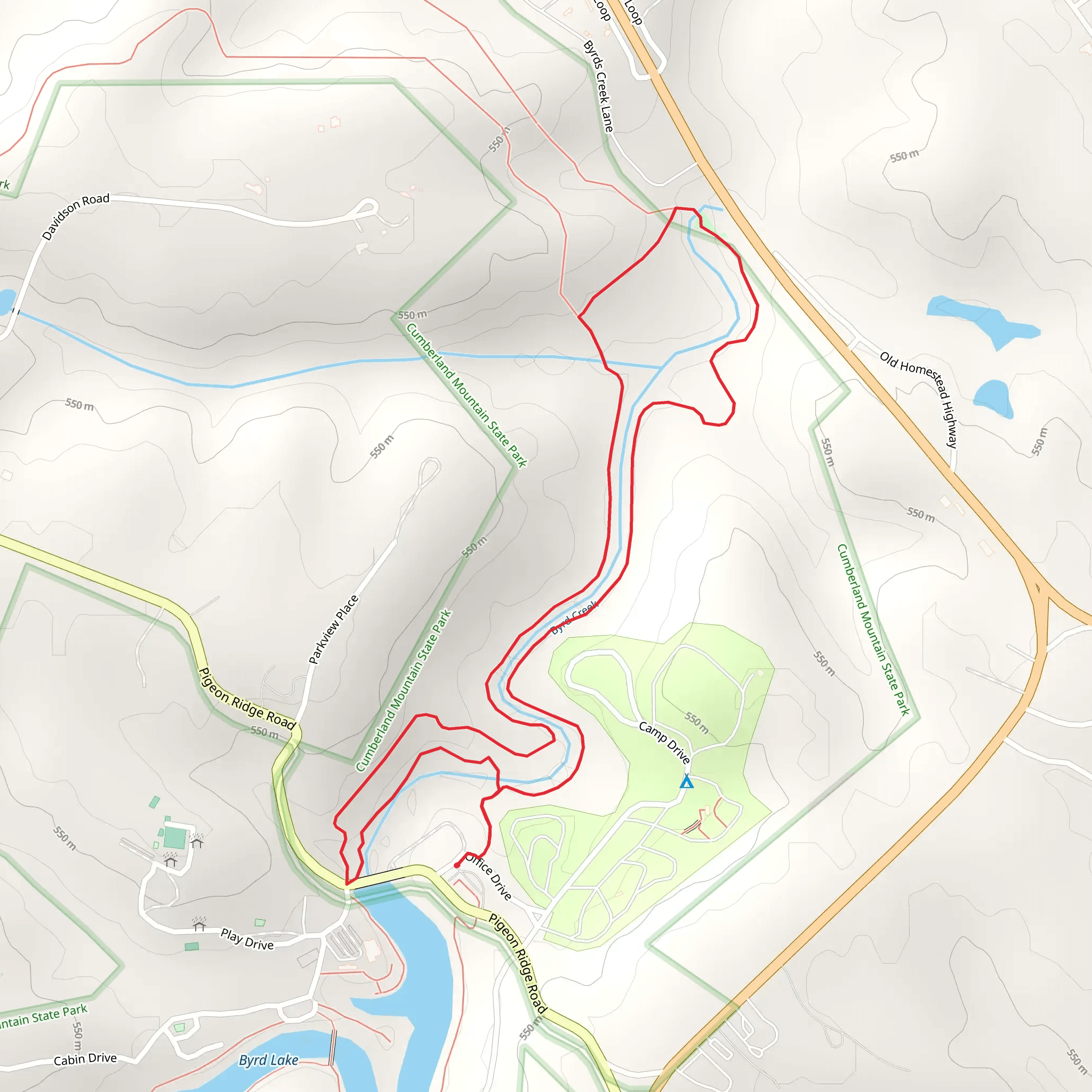 Cumberland Mountain Loop mobile static map