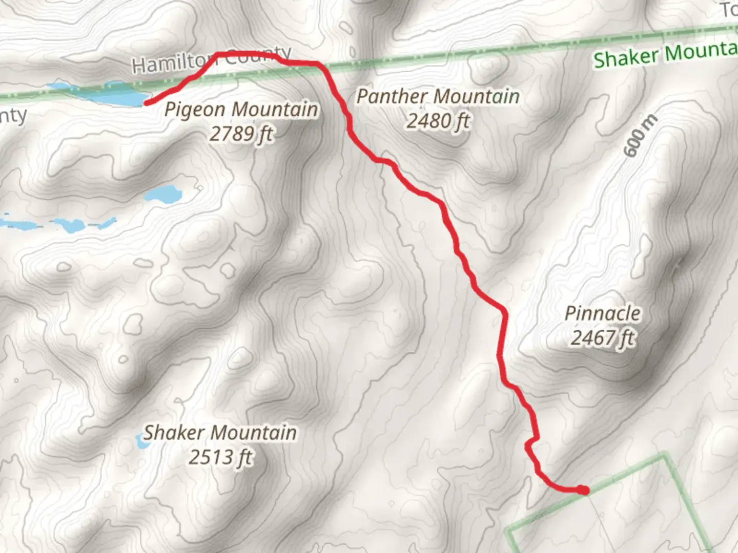 An image depicting the trail County Line Lake Trail and its surrounding area.
