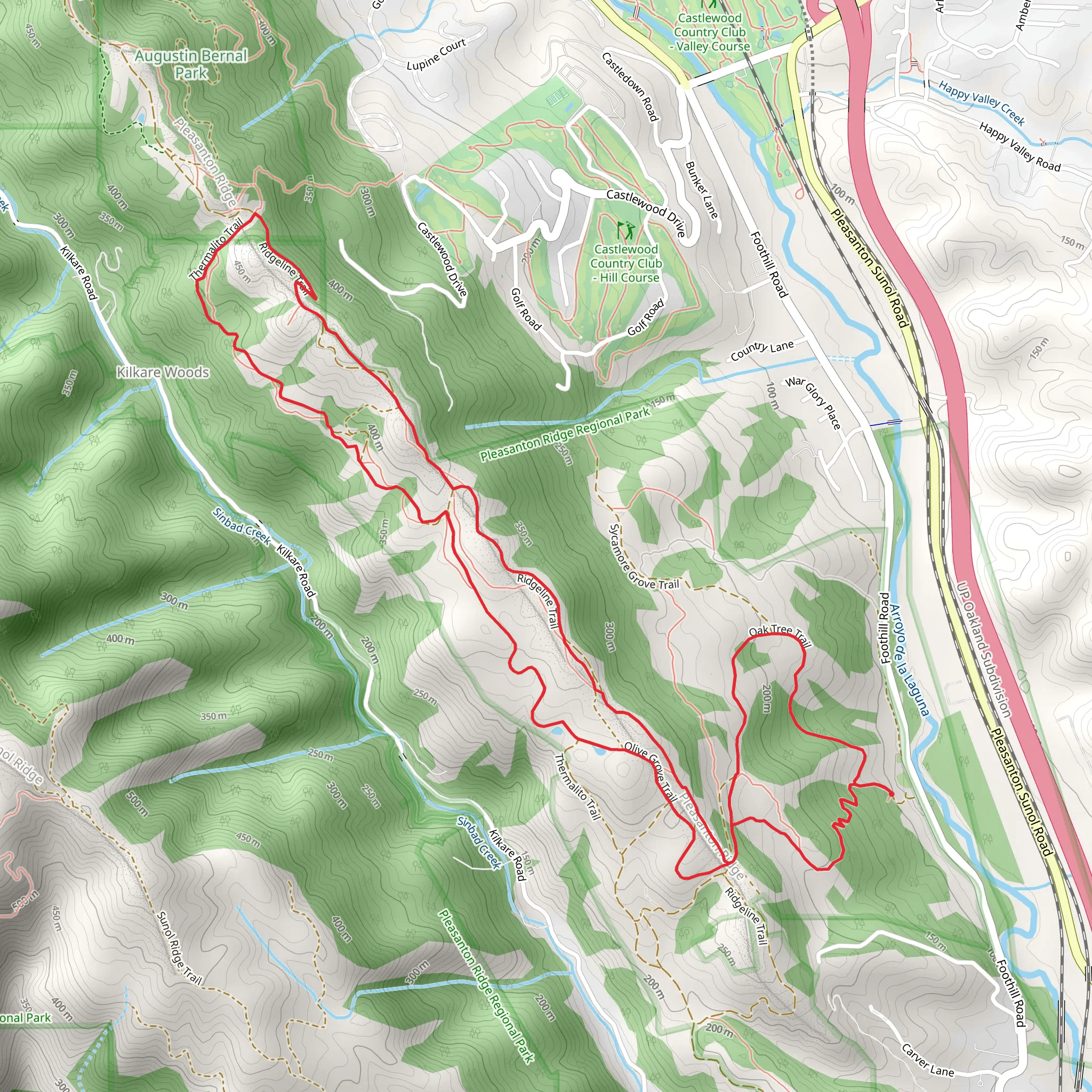 Ridgeline and Thermalito Loop Trail mobile static map