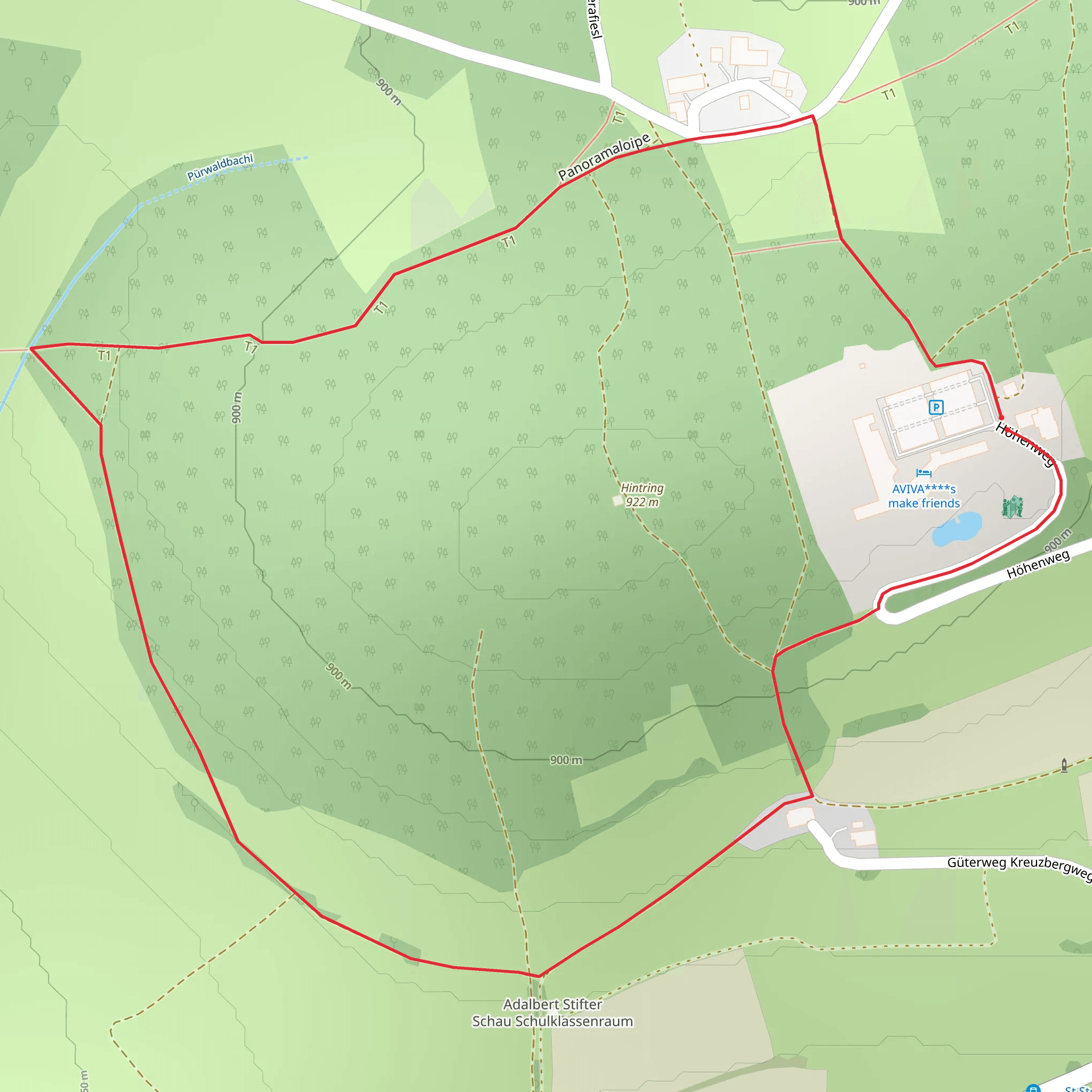 S7 AVIVA Alm Weg mobile static map