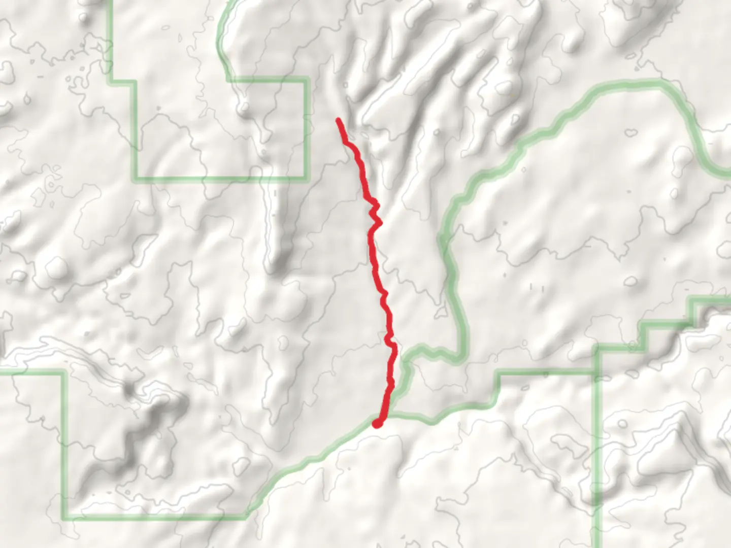 An image depicting the trail Red Breaks Slot Canyon and its surrounding area.