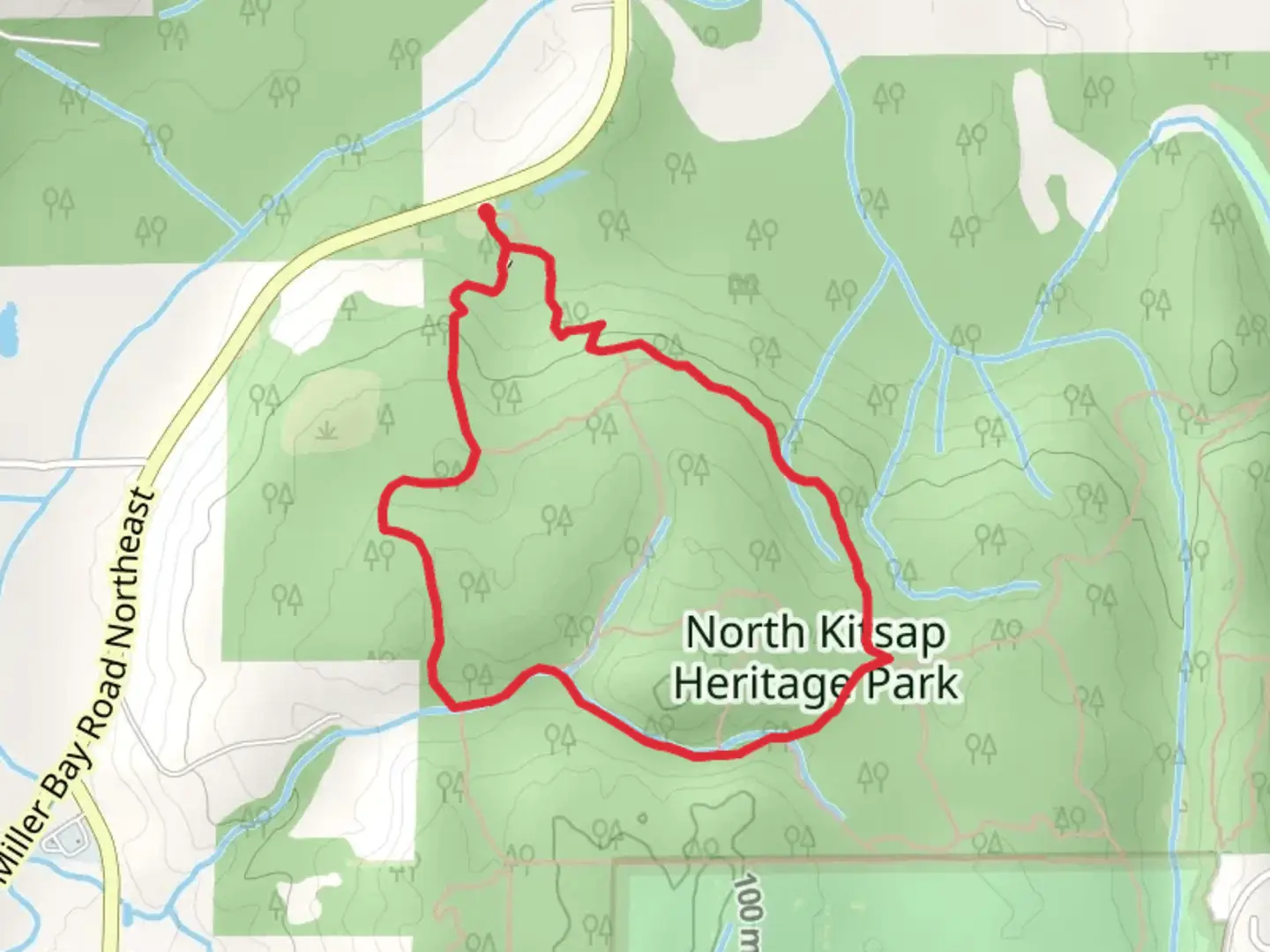 An image depicting the trail Spine Line, Ravine Run and Boundary Loop Trail and its surrounding area.