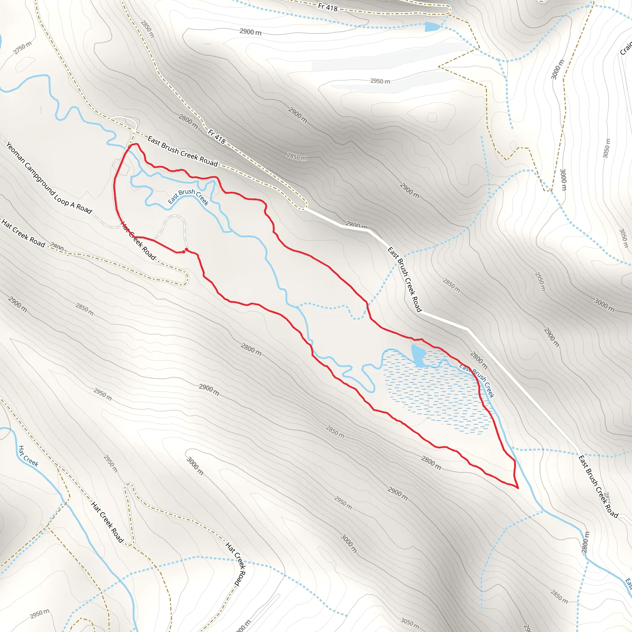 Brown's Loop Trail mobile static map