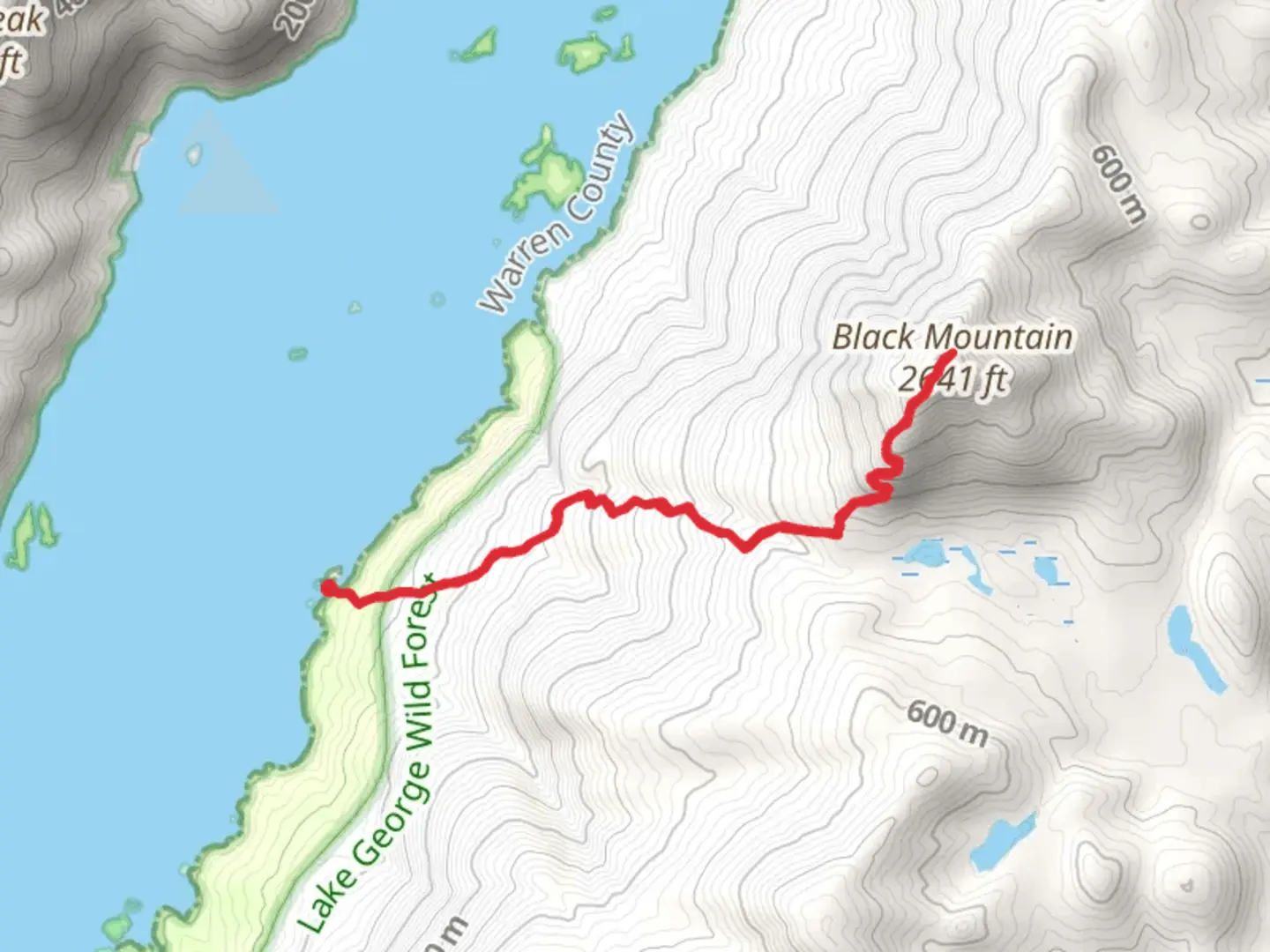 An image depicting the trail Black Mountain Point Trail and its surrounding area.