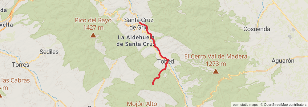 GR 90 Sendero Ibérico Zaragozano stage 7 Map