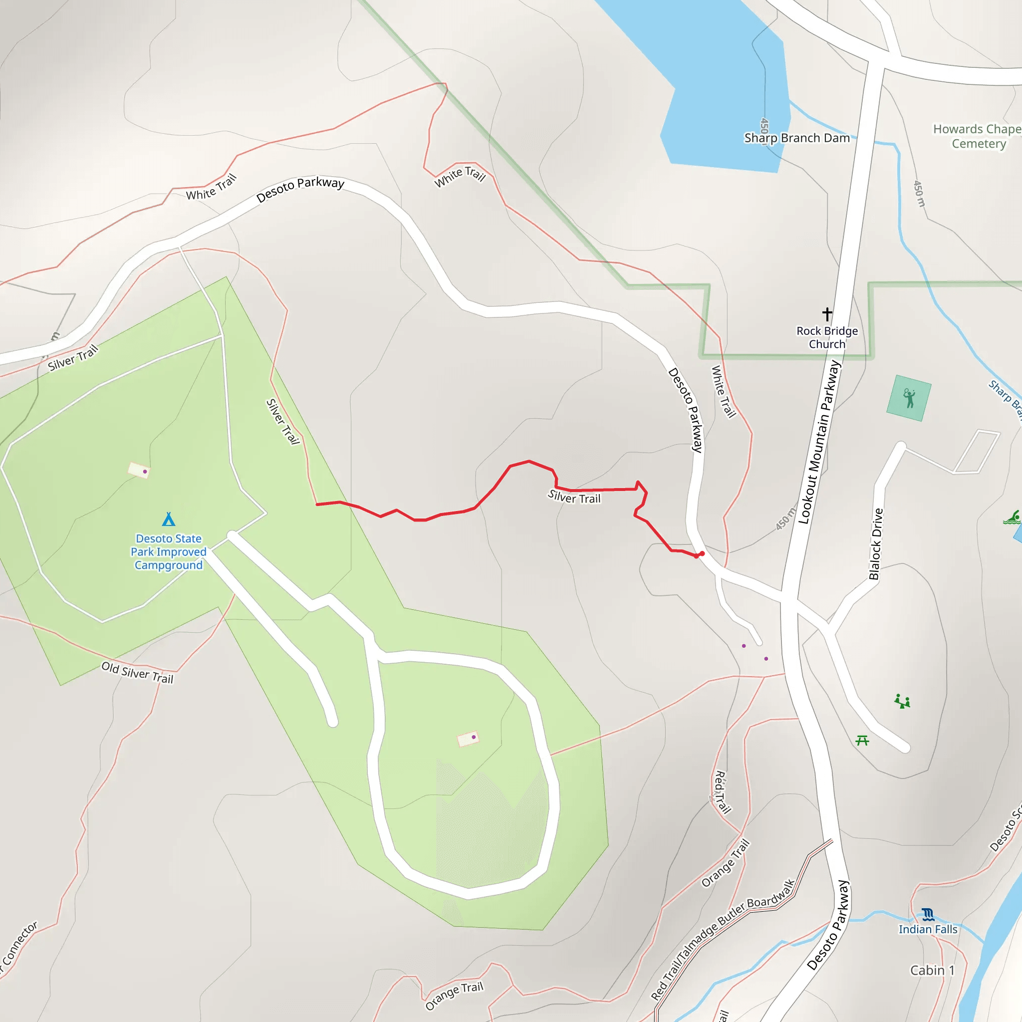 Desoto Parkway mobile static map