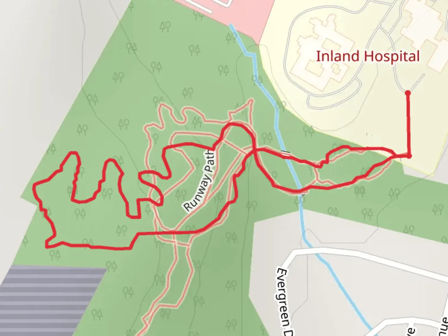 An image depicting the trail Inland Woods Loop Trail and its surrounding area.