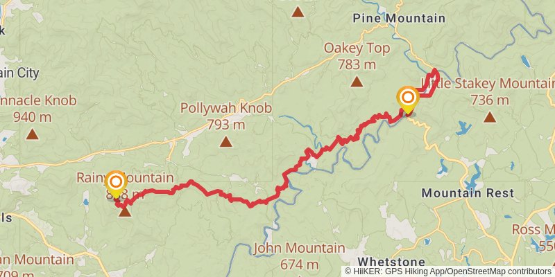 Southeastern Serpentine Trail stage 10 Map
