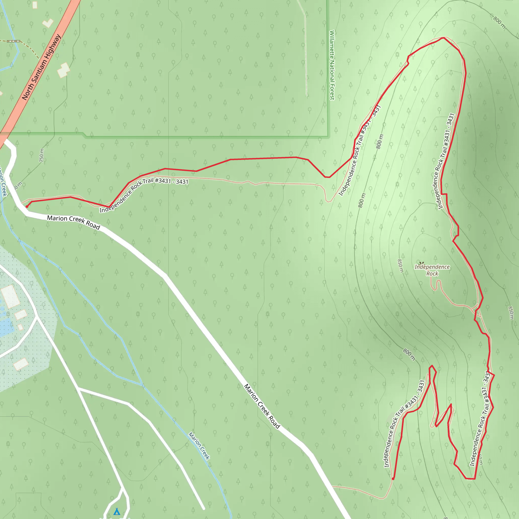 Independence Rock Trail mobile static map