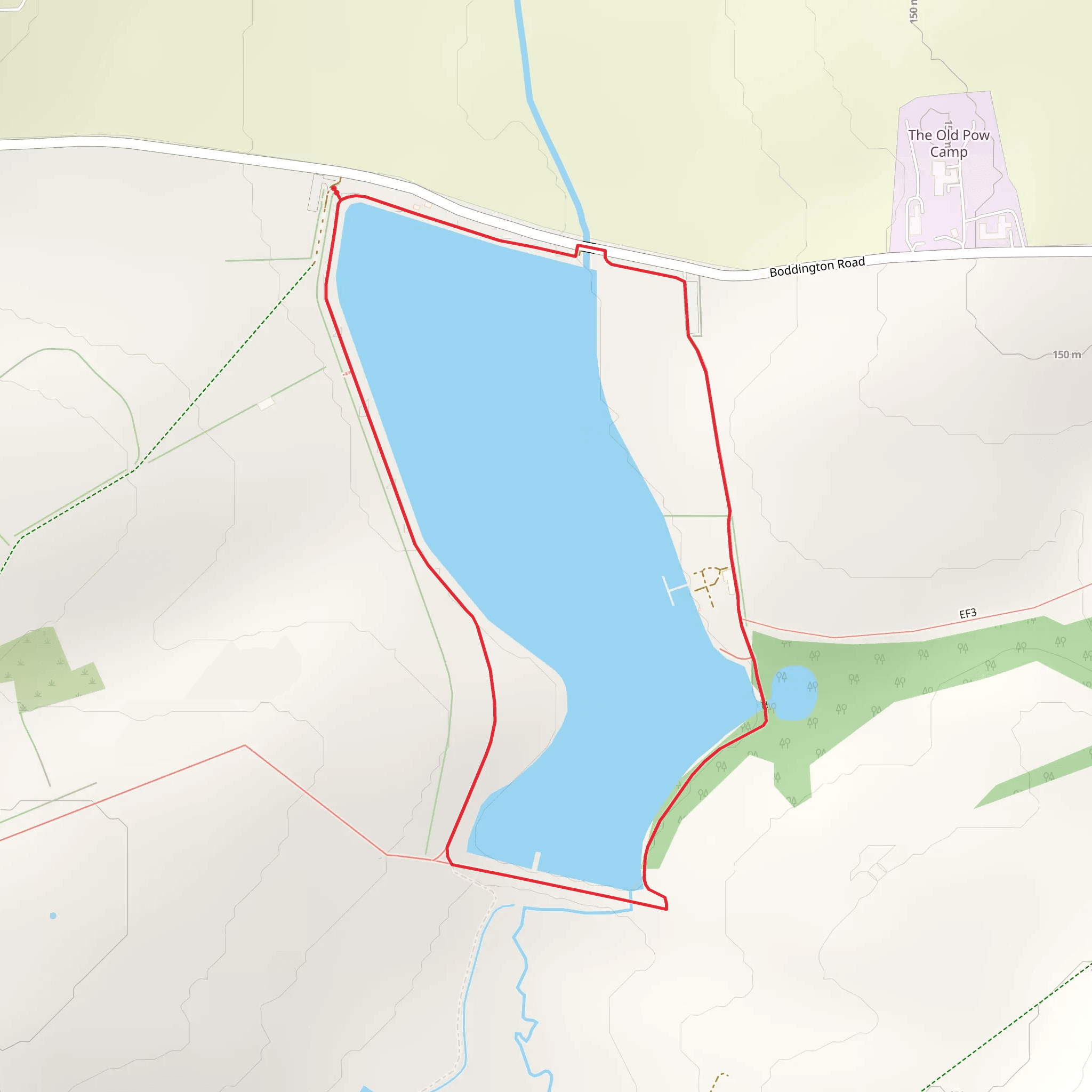 Boddington Reservoir mobile static map