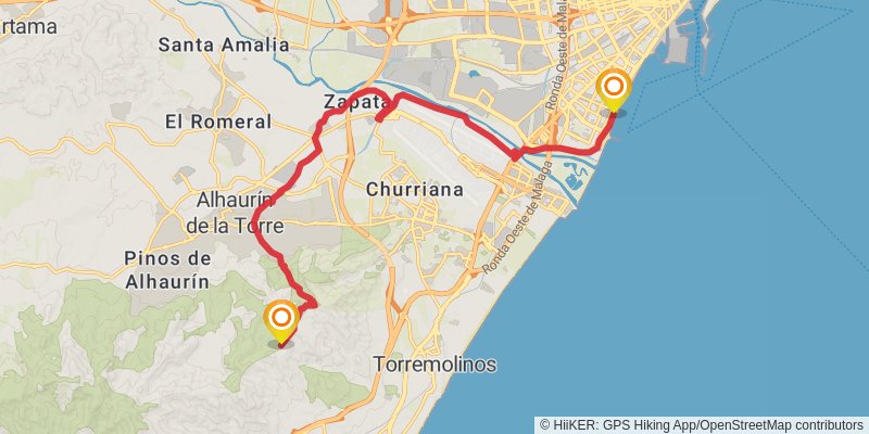Gran Senda De Malaga stage 39 Map