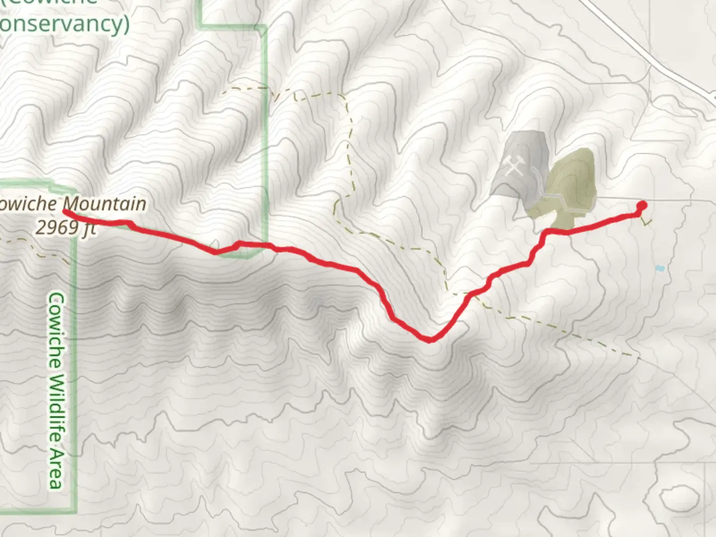 An image depicting the trail Cowiche Mountain via William O Douglas Trail and its surrounding area.
