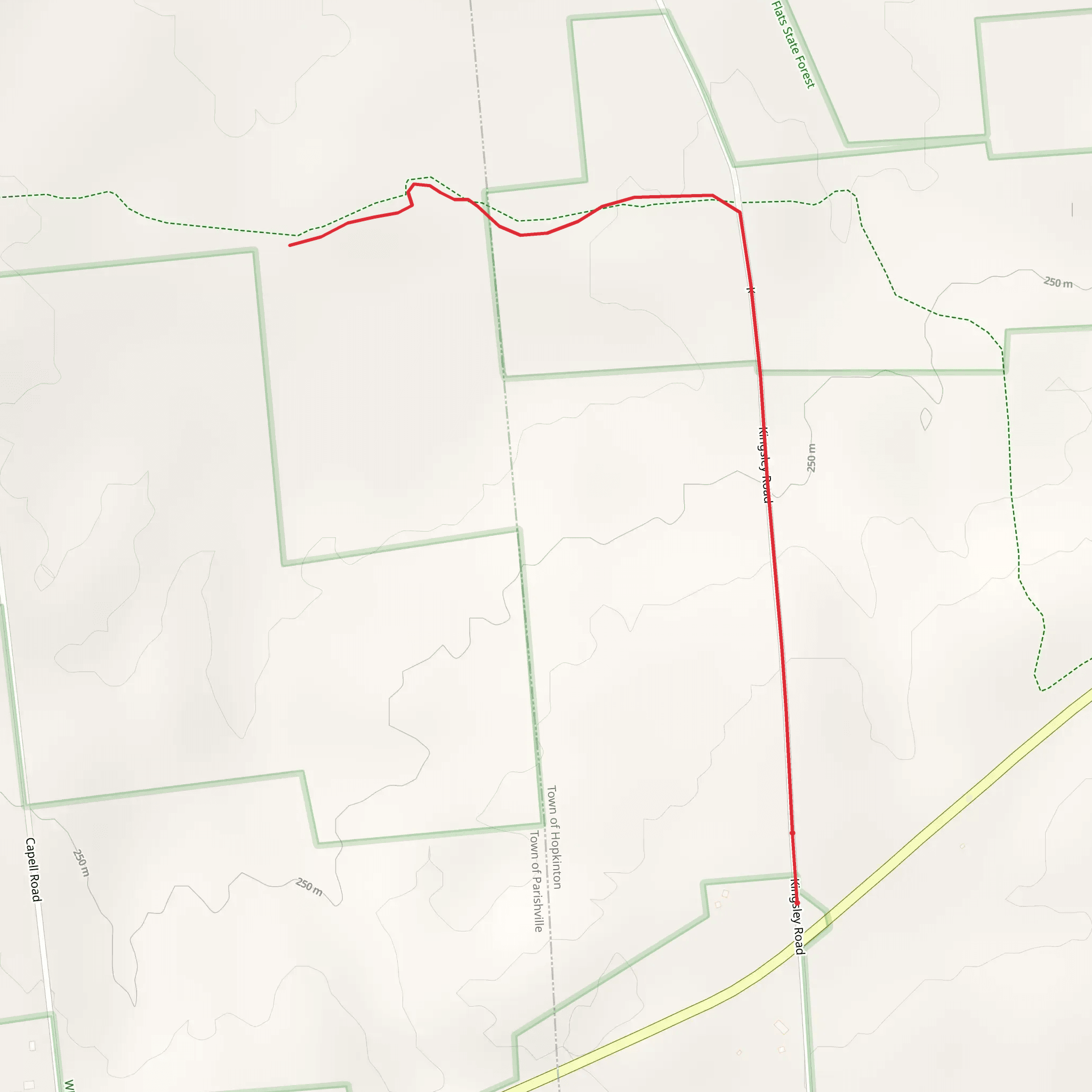 Kingsley Road Out and Back mobile static map