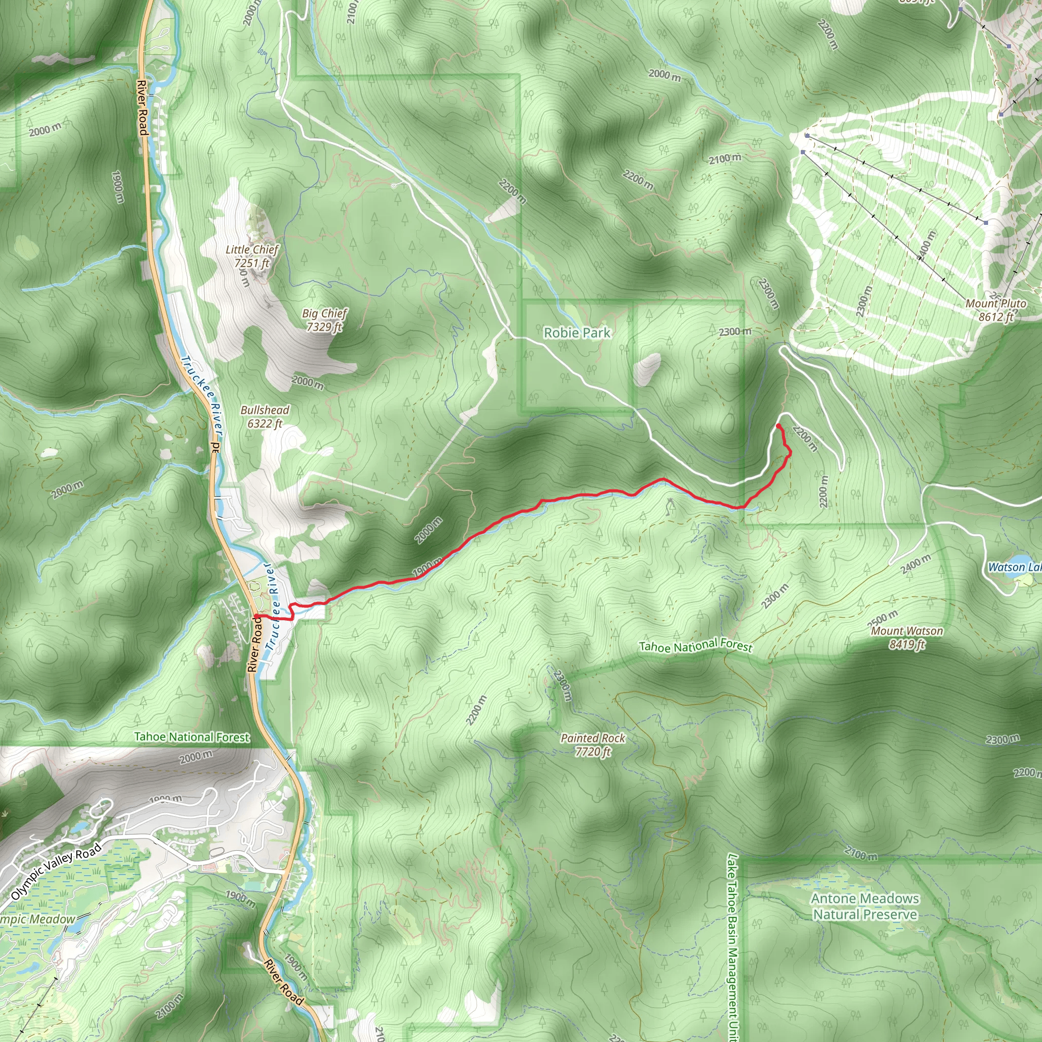 Deer Creek Trail mobile static map