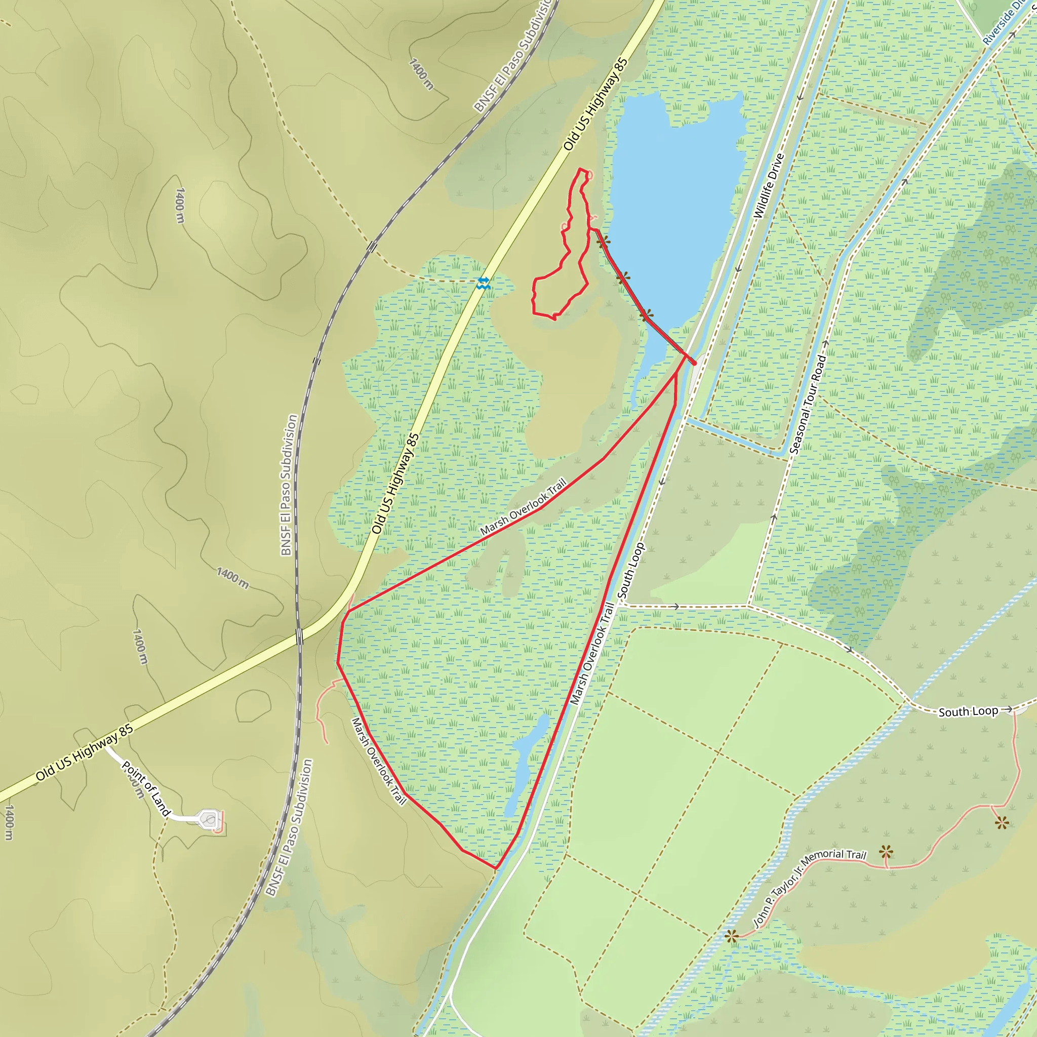 Marsh Overlook Loop Trail mobile static map