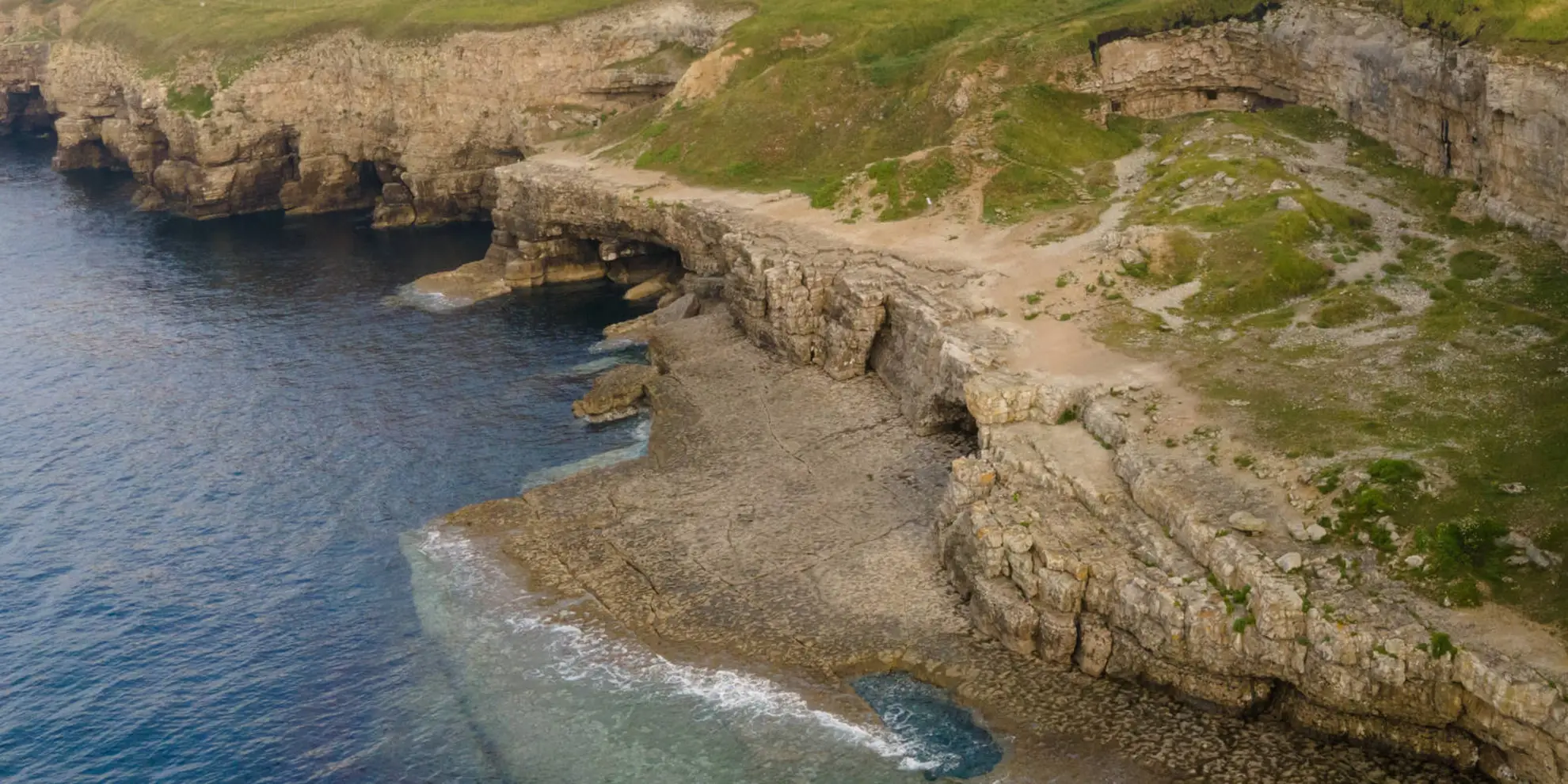An image depicting the trail Dancing Ledge and Seacombe Bottom Walk and its surrounding area.