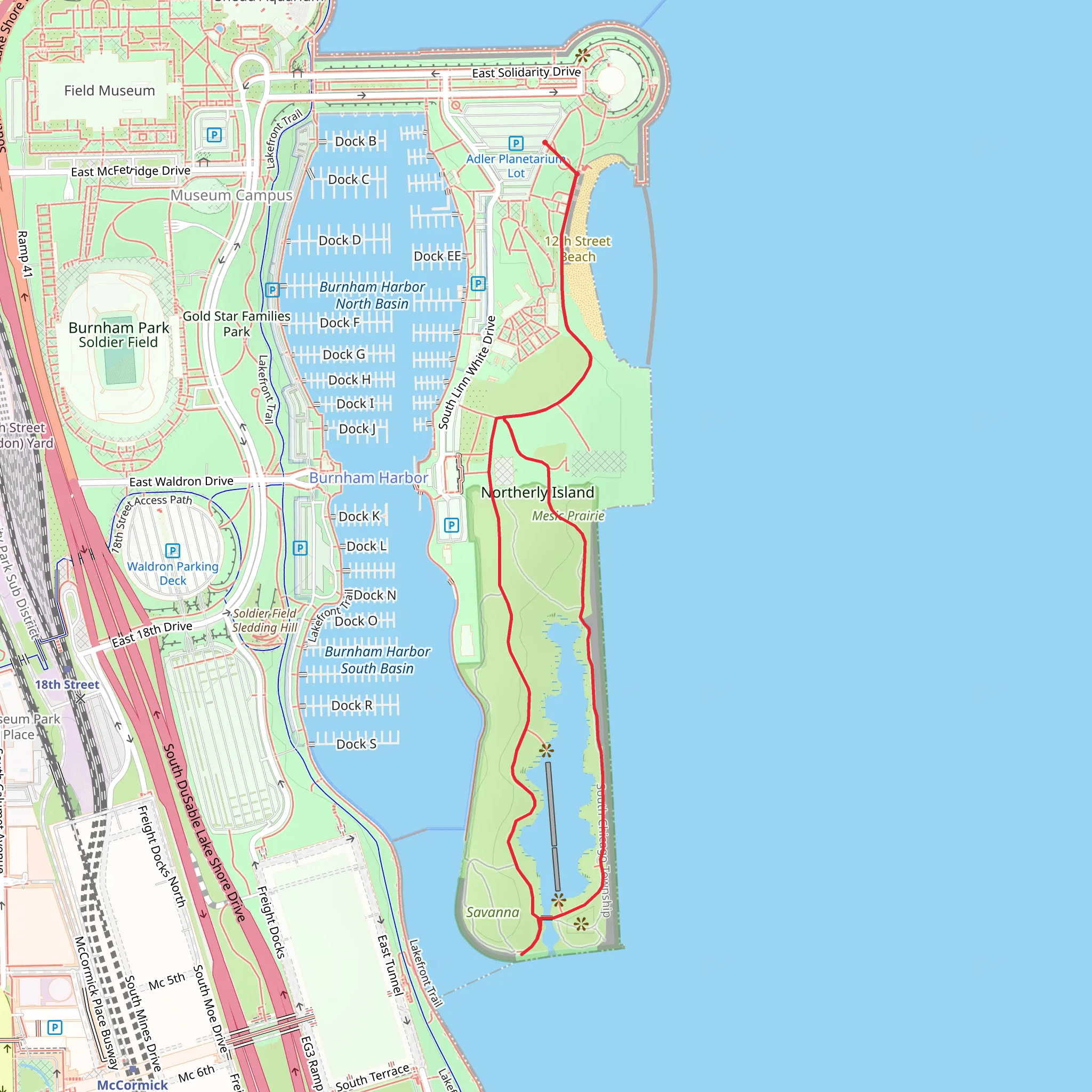 Mesic Prairie Loop mobile static map