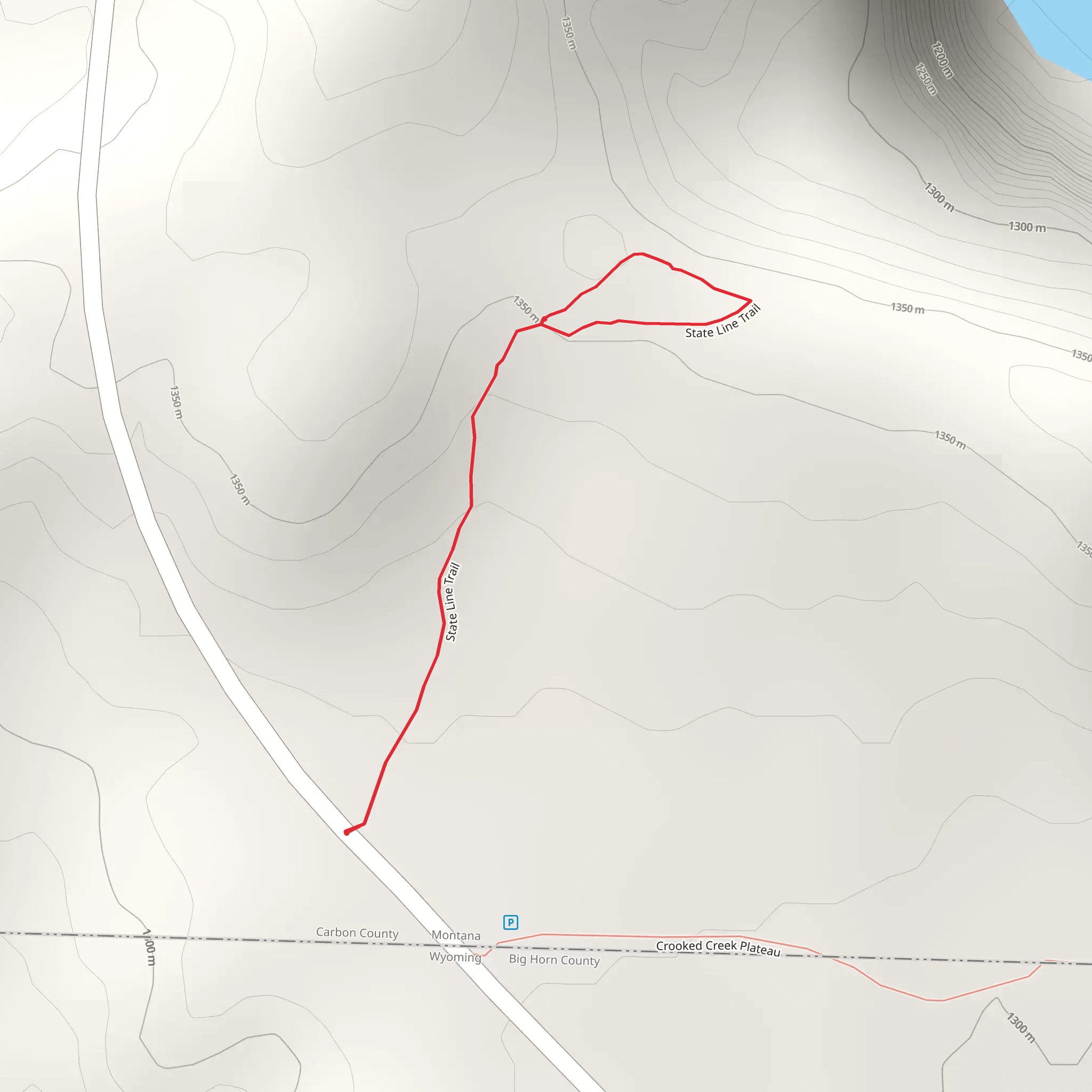 State Line Trail mobile static map