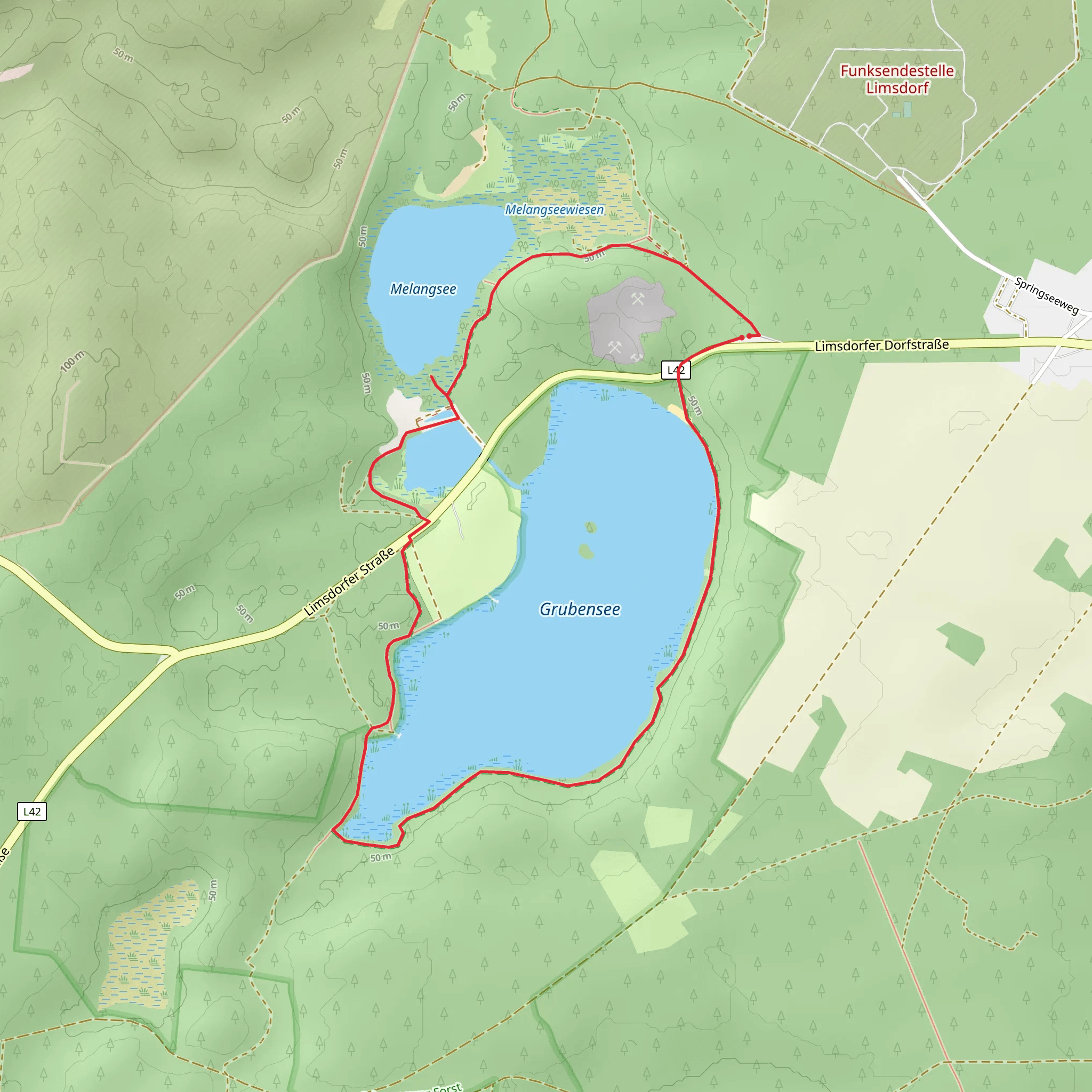 Grubensee via 66 Seen Wanderweg mobile static map