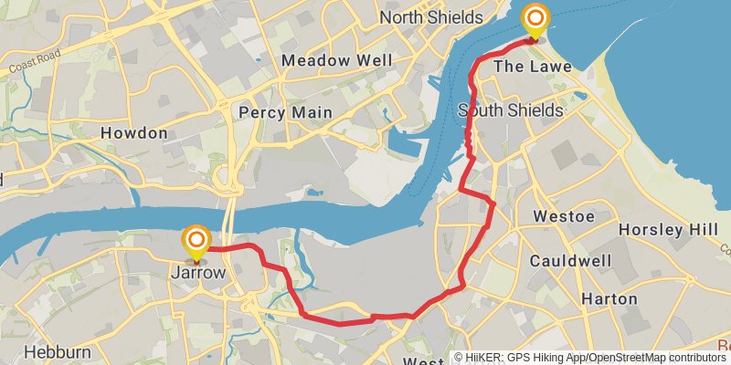 South Tyneside Heritage Trail stage 3 Map