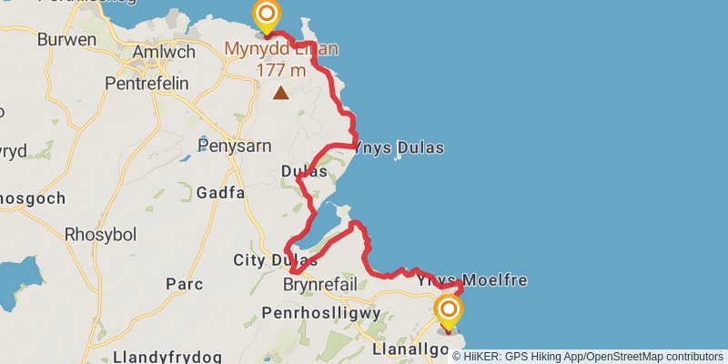 Anglesey Coastal Path stage 4 Map