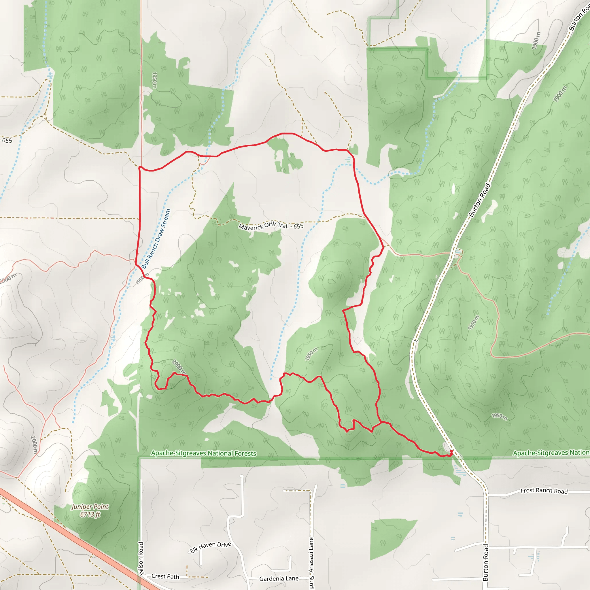 Ghost of Coyote Loop Trail mobile static map
